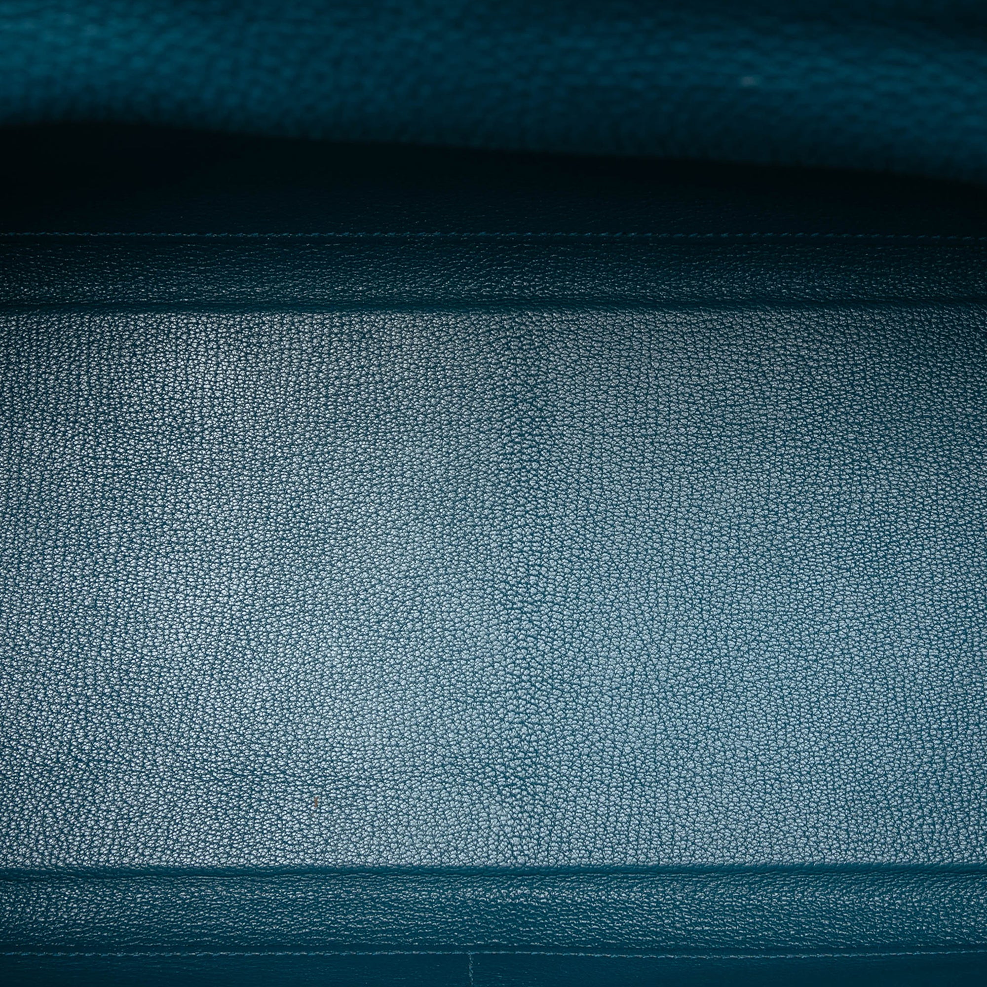 Kelly Handbag Blue Clemence with Palladium Hardware 35 - Image 4