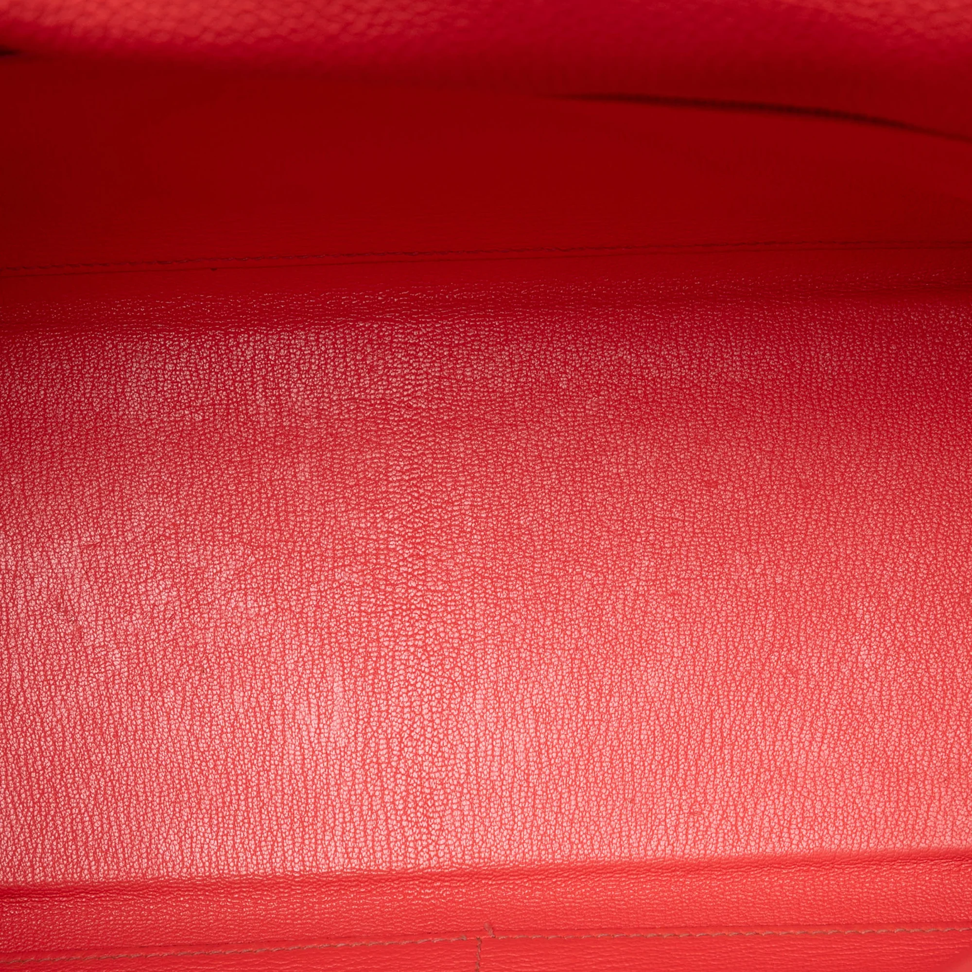 Kelly Handbag Red Clemence with Gold Hardware 35 - Image 4