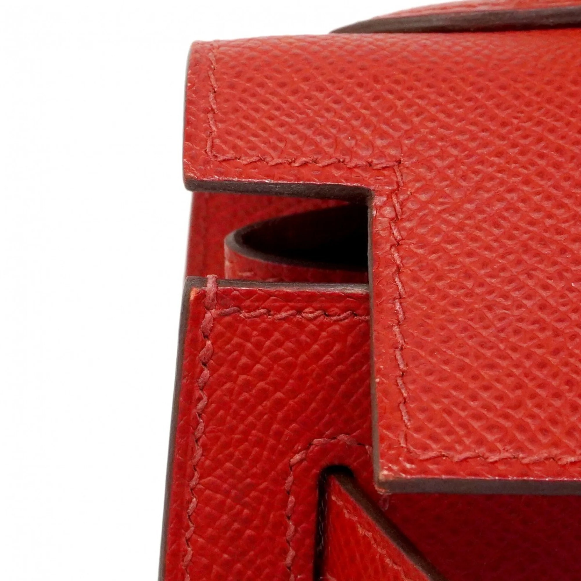 Kelly Handbag Red Epsom with Gold Hardware 25 - Image 7