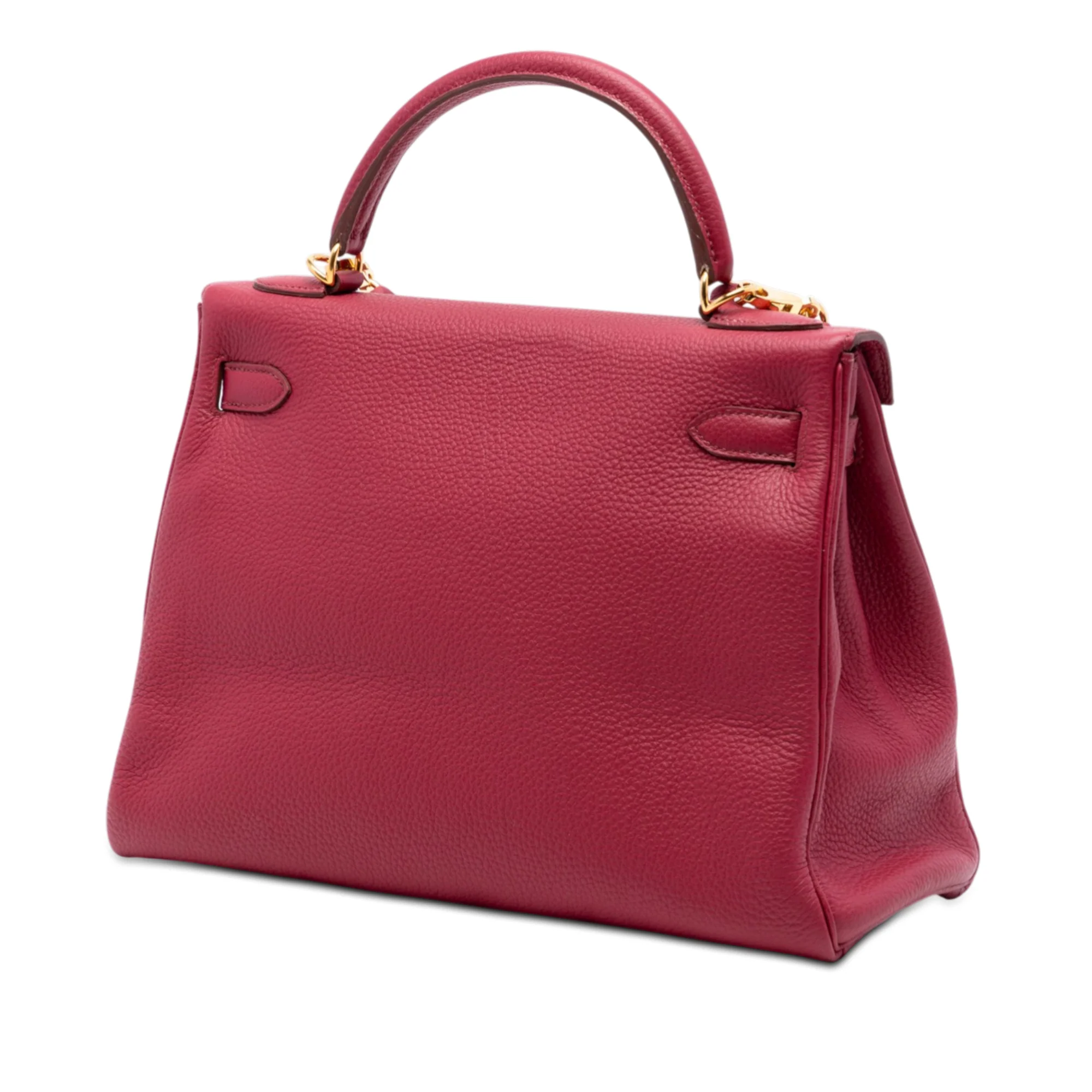 Kelly Handbag Red Togo with Gold Hardware 32 - Image 2