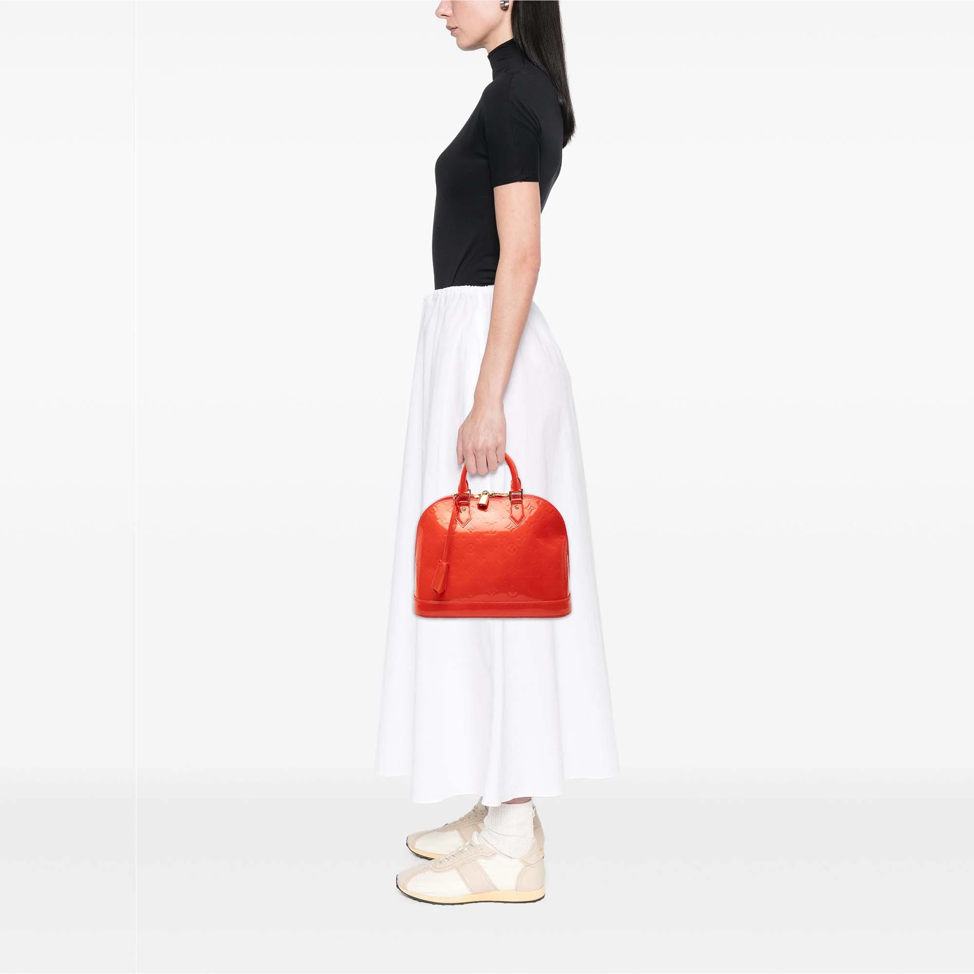 Alma Handbag Monogram Vernis PM - Image 7