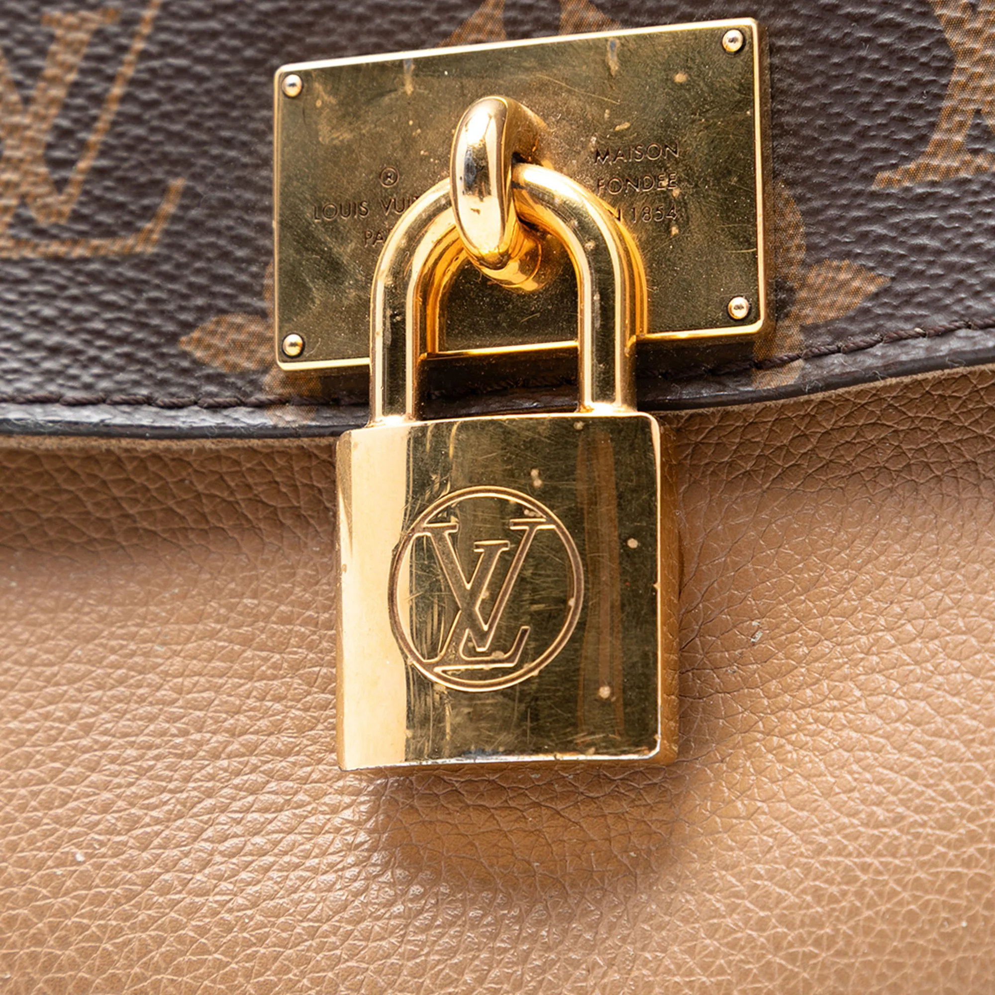 Marignan Handbag Monogram Canvas with Leather - Image 5