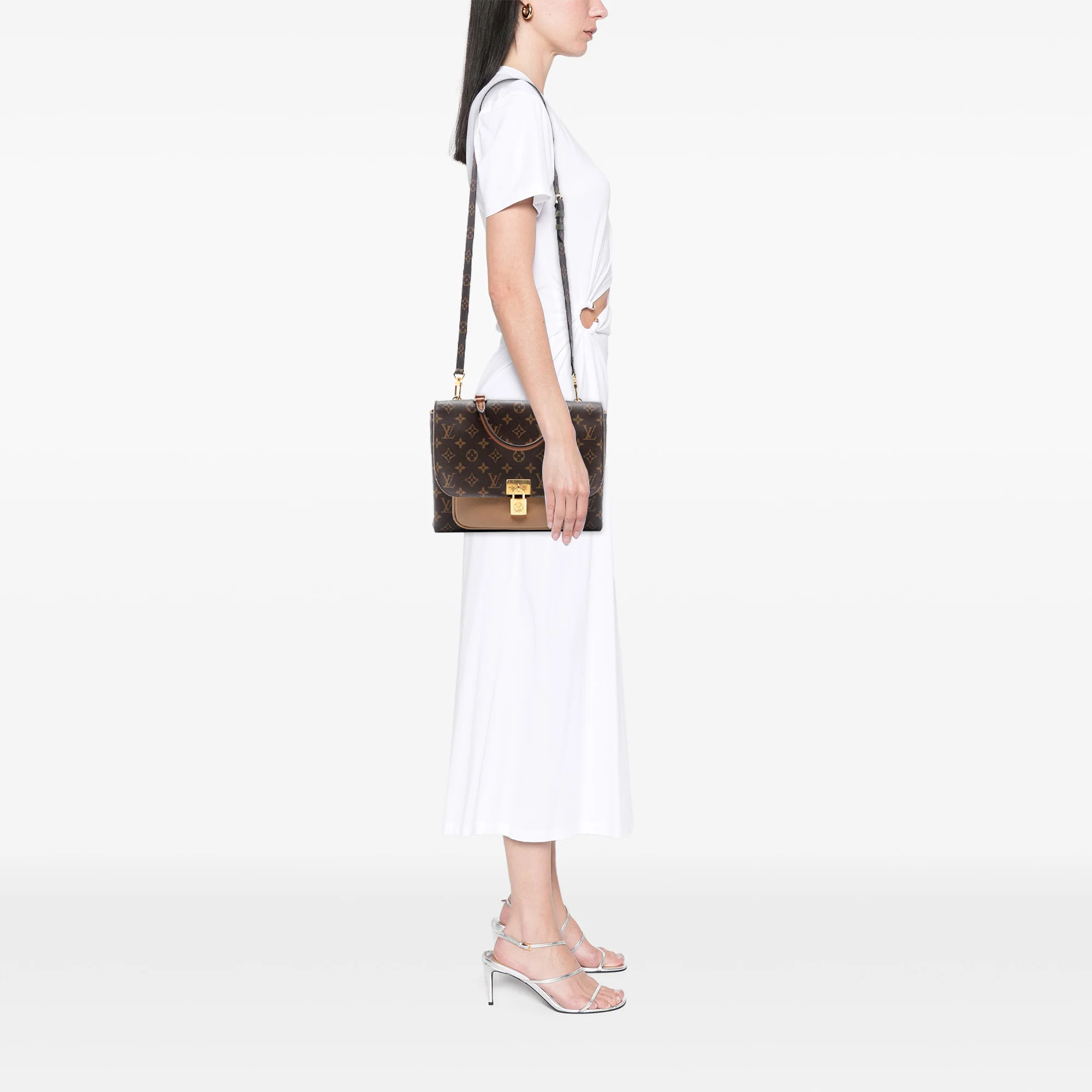 Marignan Handbag Monogram Canvas with Leather - Image 7
