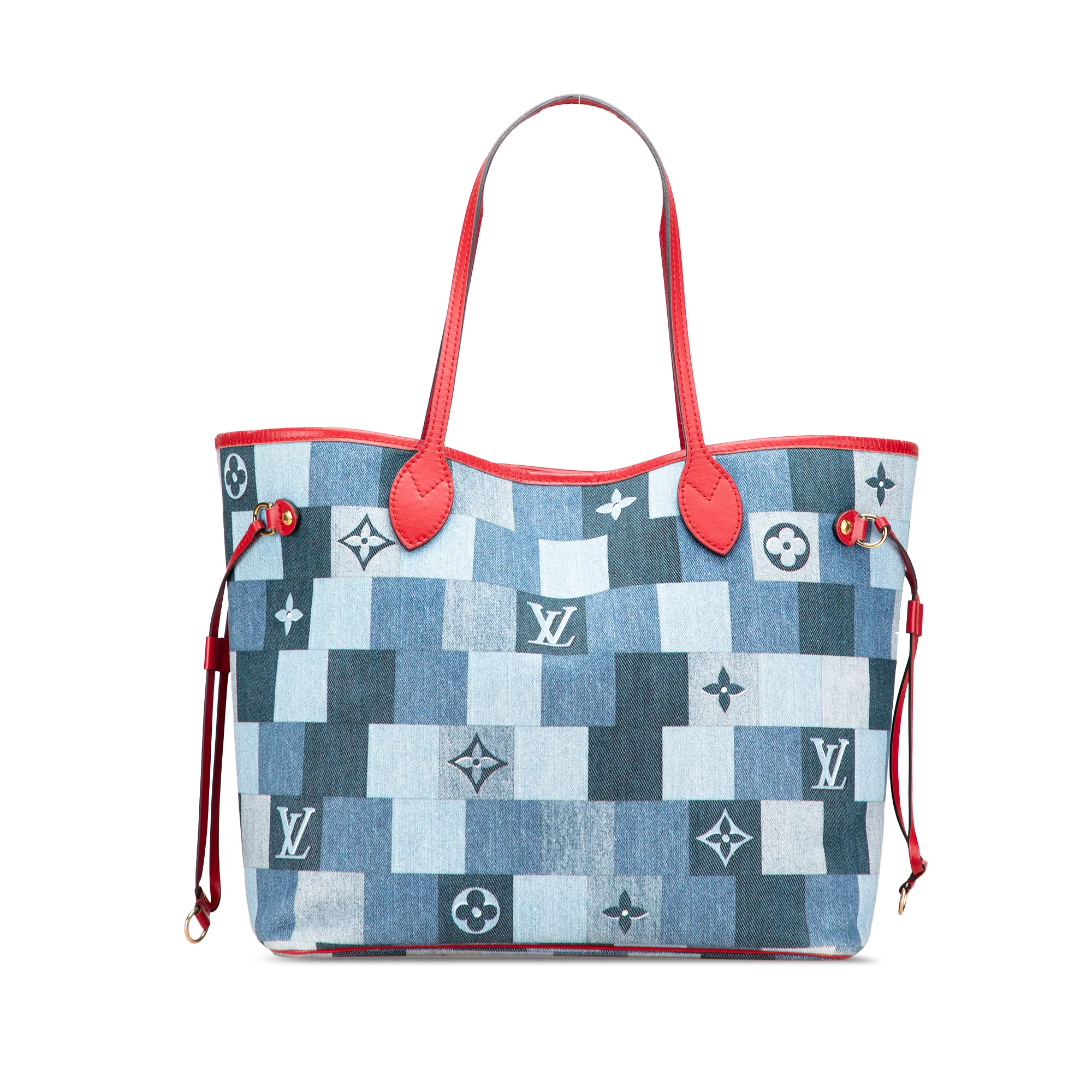 Neverfull Tote Damier and Monogram Patchwork Denim MM