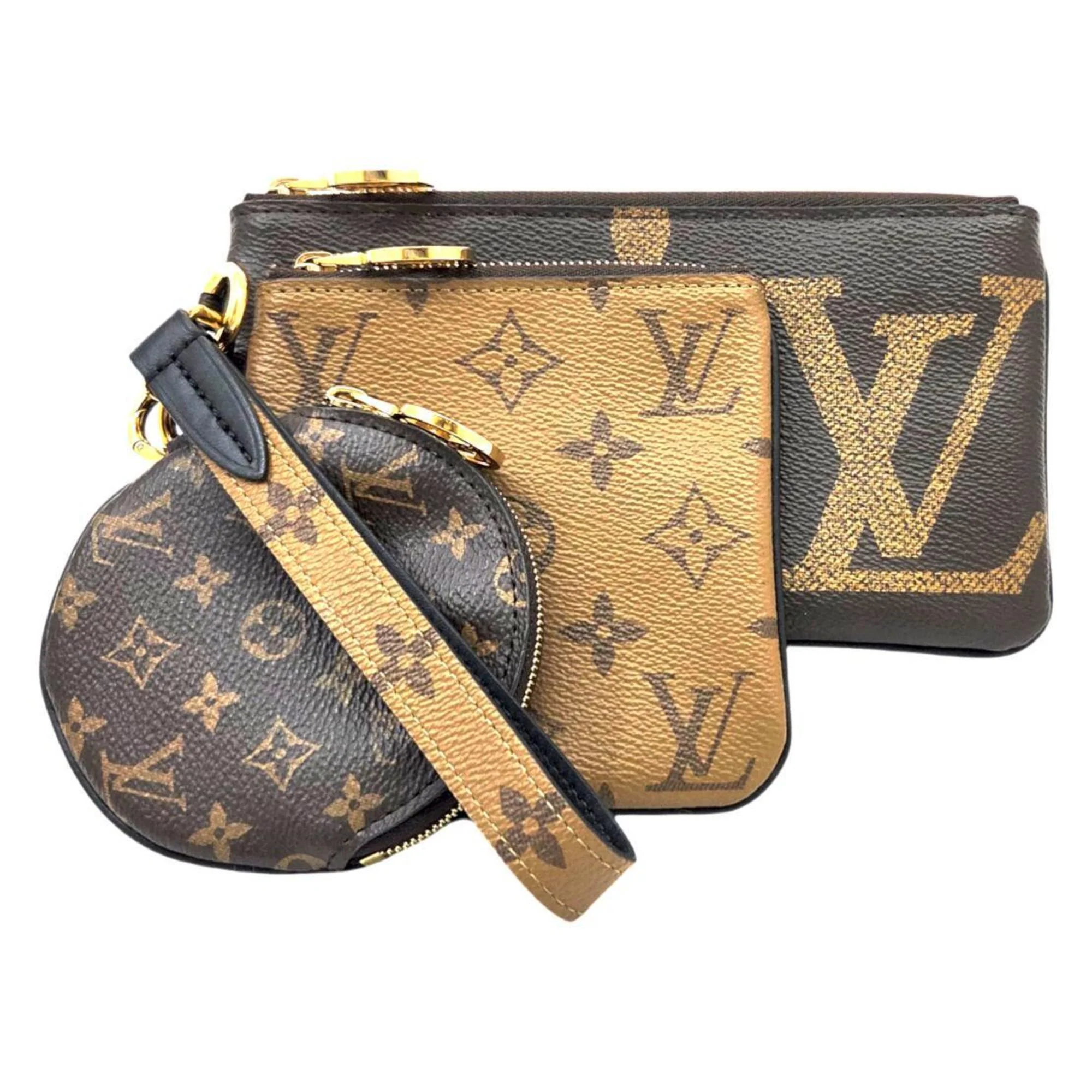 Trio Pouch Set Reverse Monogram Giant