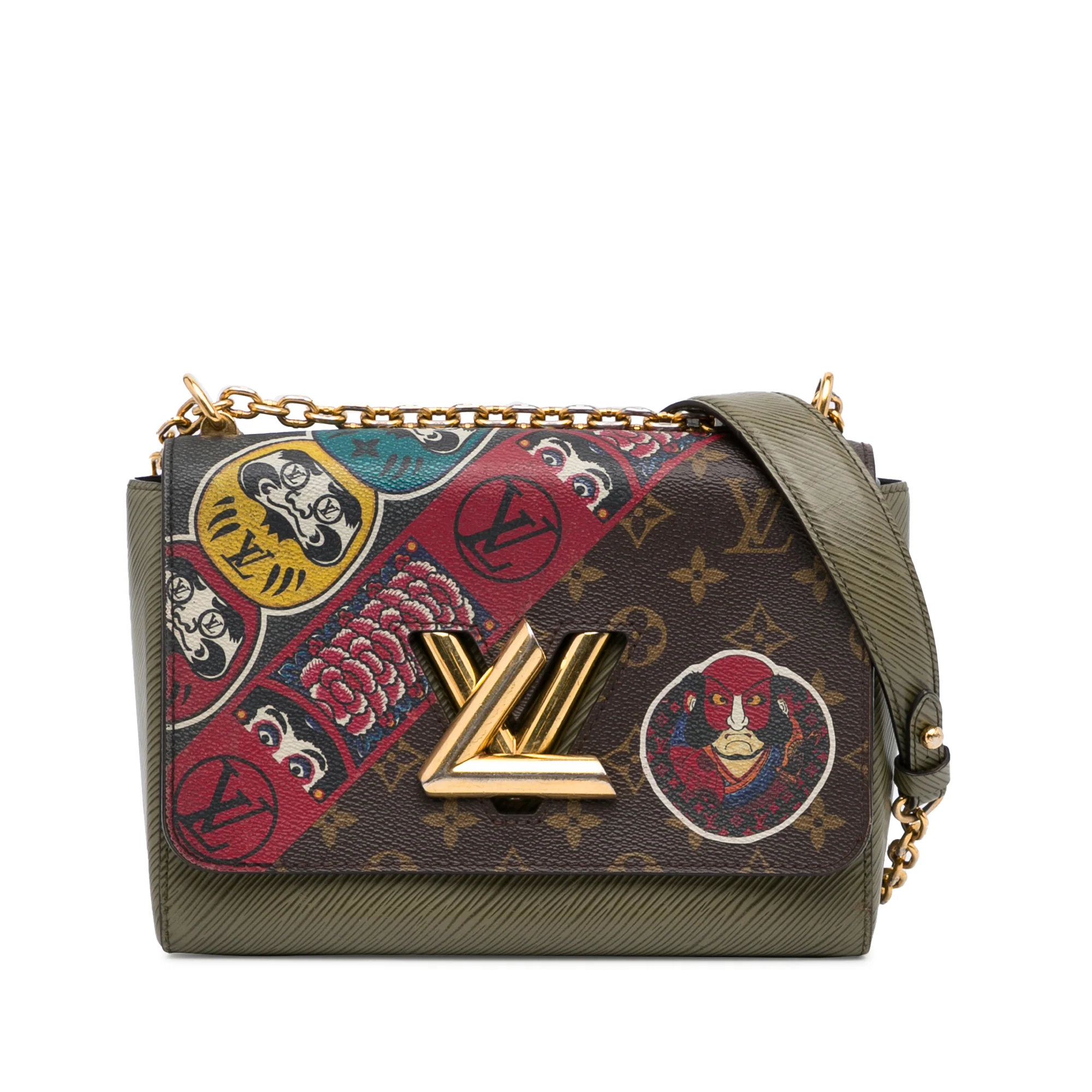 Twist Handbag Limited Edition Kabuki Stickers Monogram Canvas and Epi Leather MM
