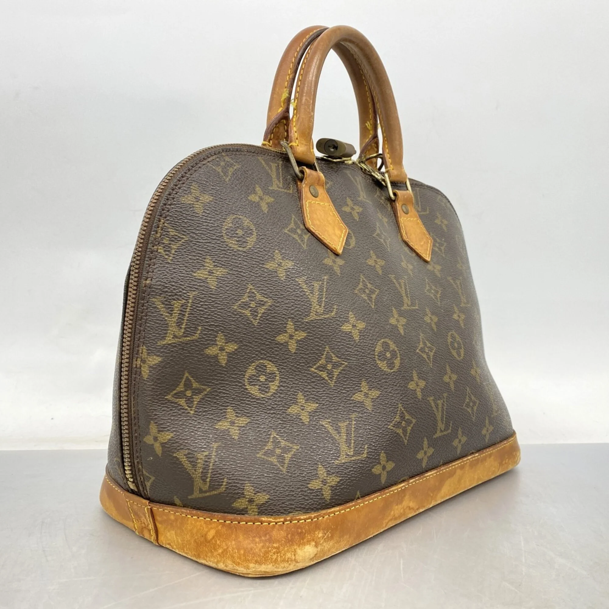 Vintage Alma Handbag Monogram Canvas PM - Image 2