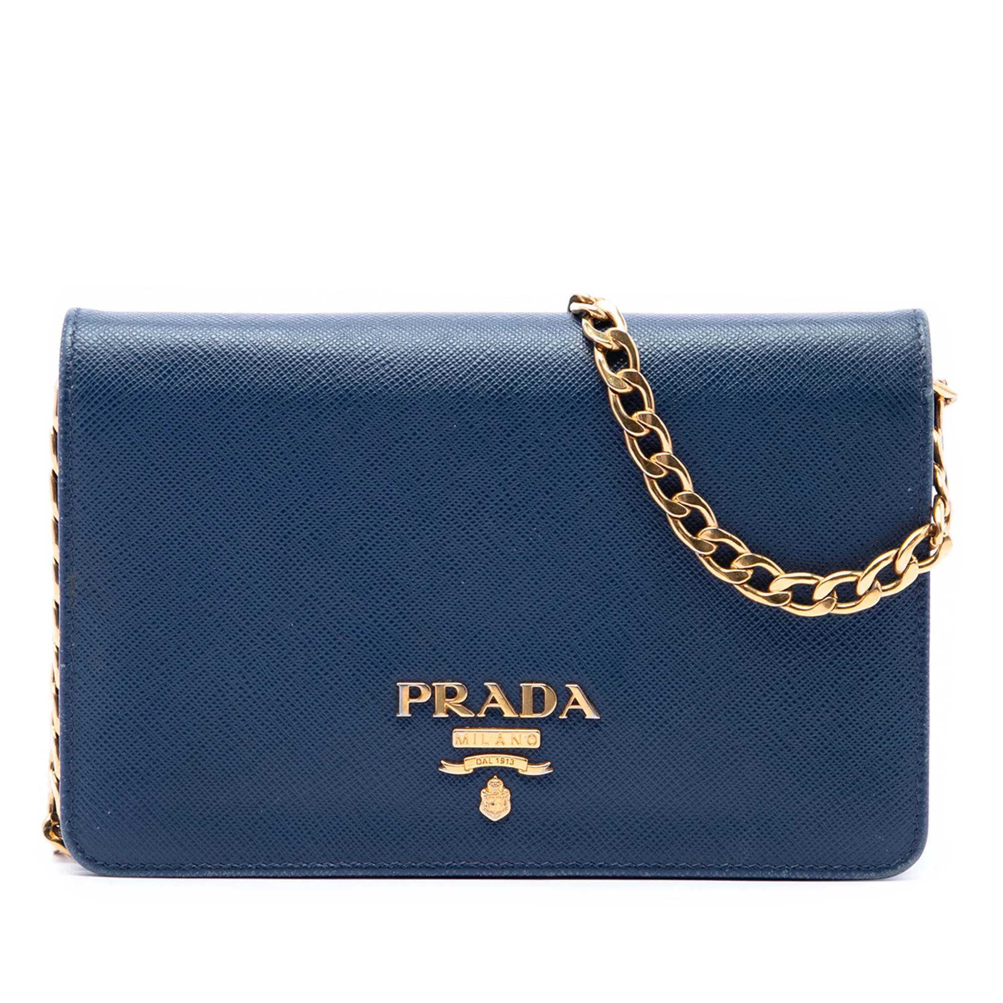 Chain Wallet Crossbody Saffiano Leather