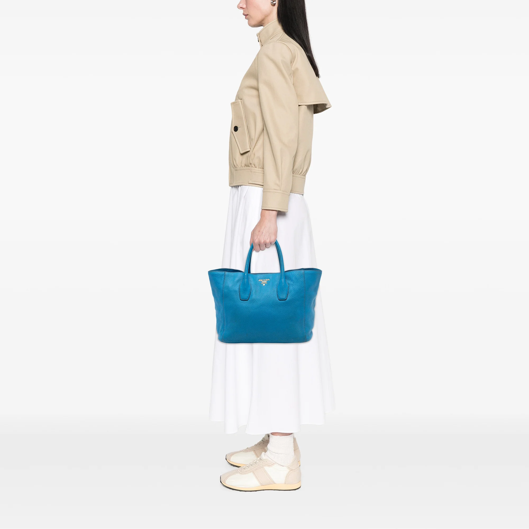 Convertible Shopping Tote Vitello Daino Medium - Image 6