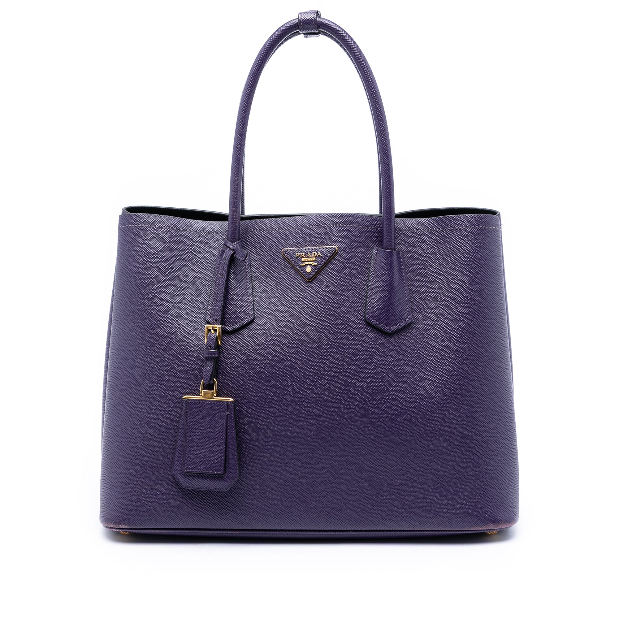 Cuir Double Tote Saffiano Leather Medium