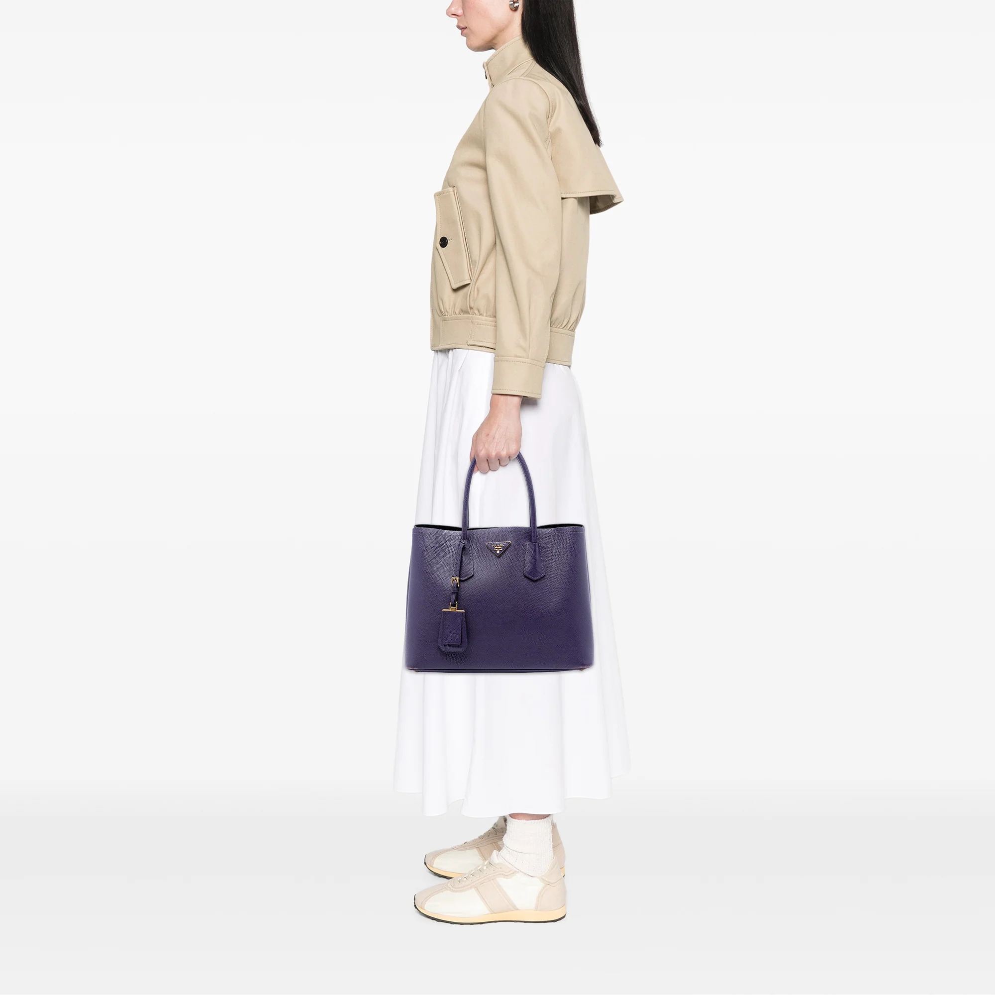 Cuir Double Tote Saffiano Leather Medium - Image 6