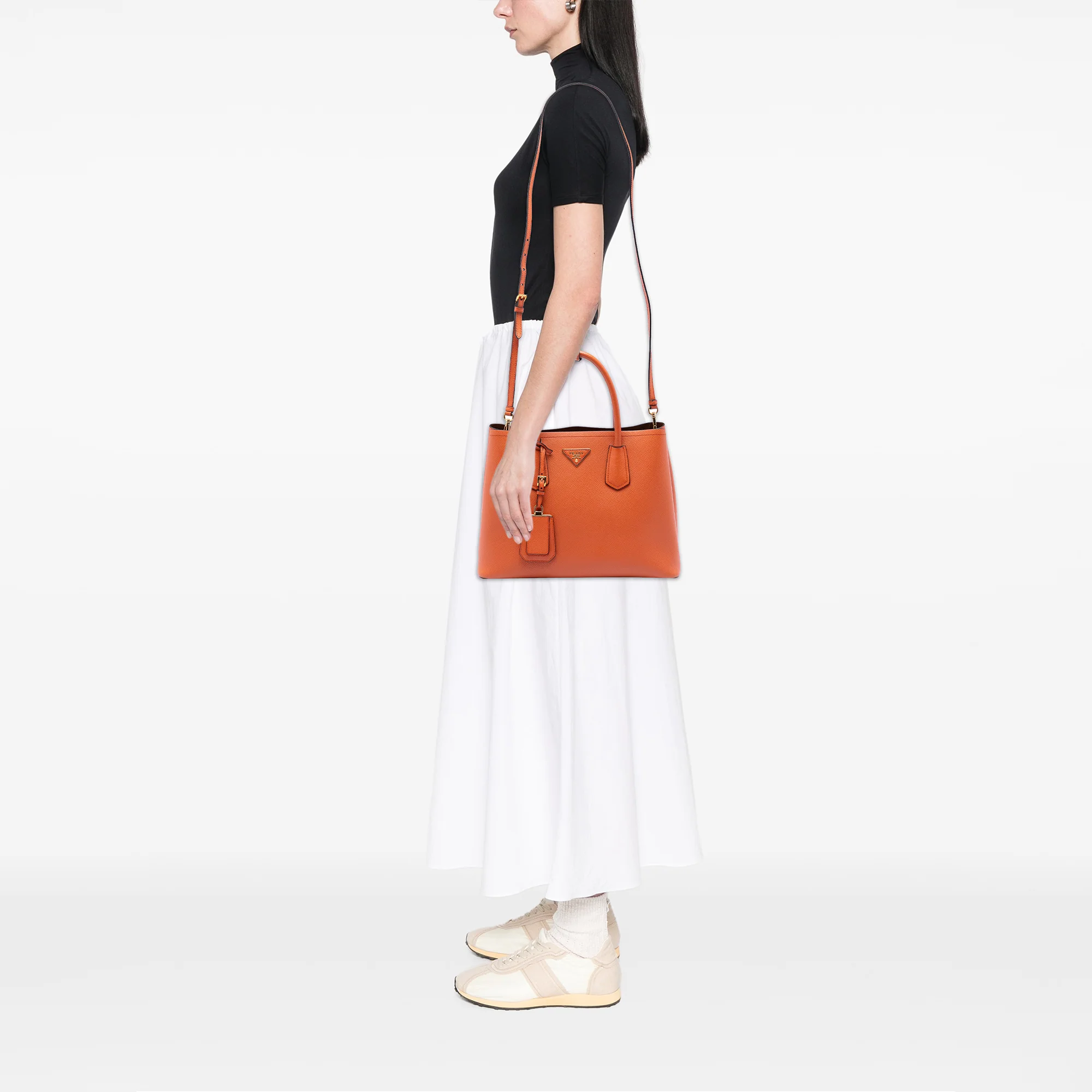 Cuir Double Tote Saffiano Leather Medium - Image 6