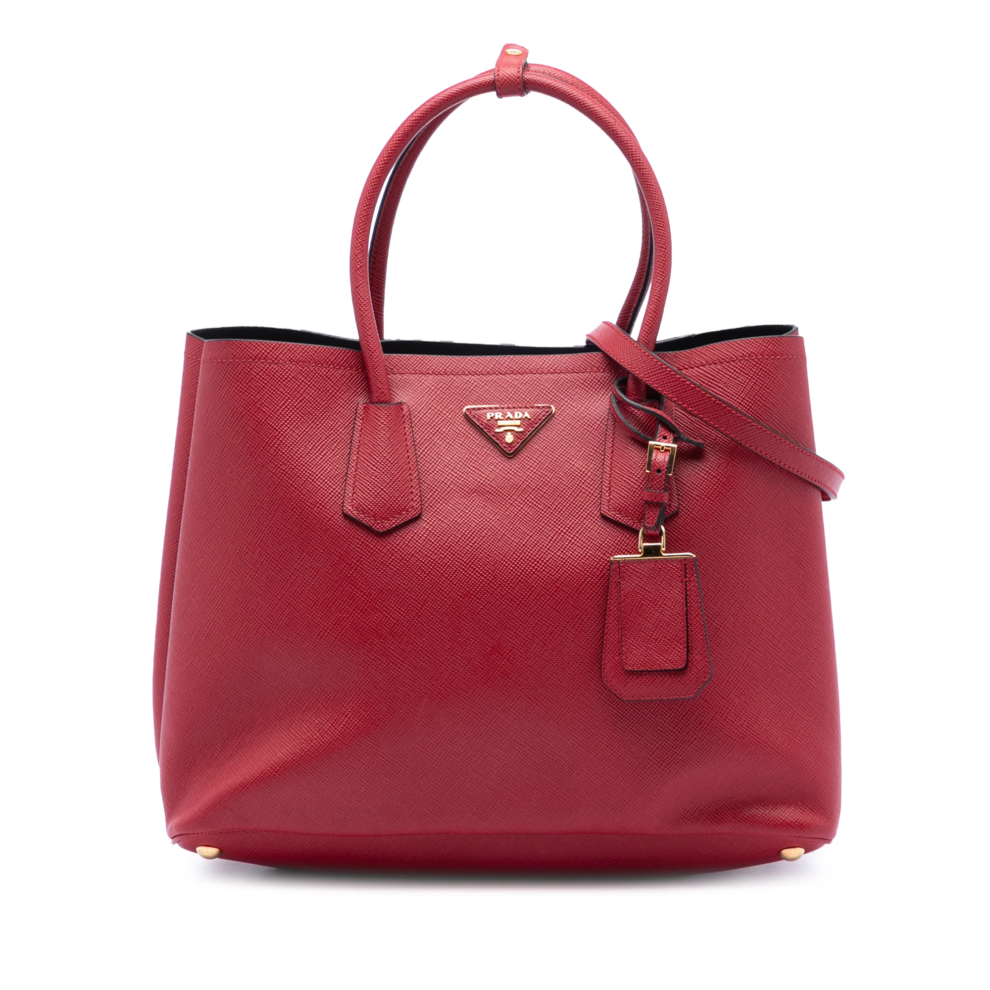 Cuir Double Tote Saffiano Leather Medium