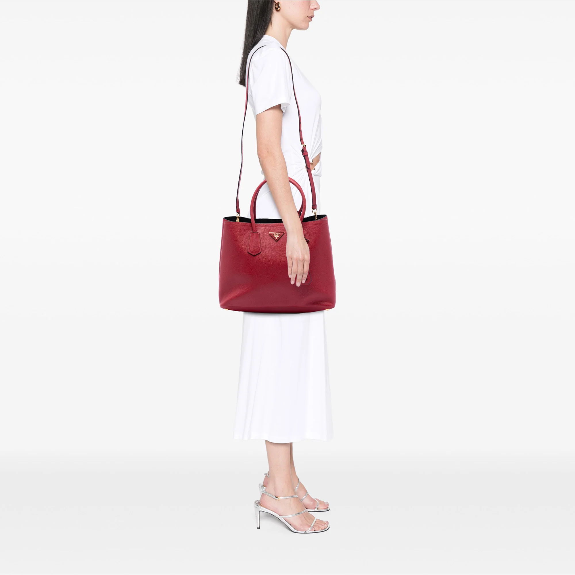 Cuir Double Tote Saffiano Leather Medium - Image 7