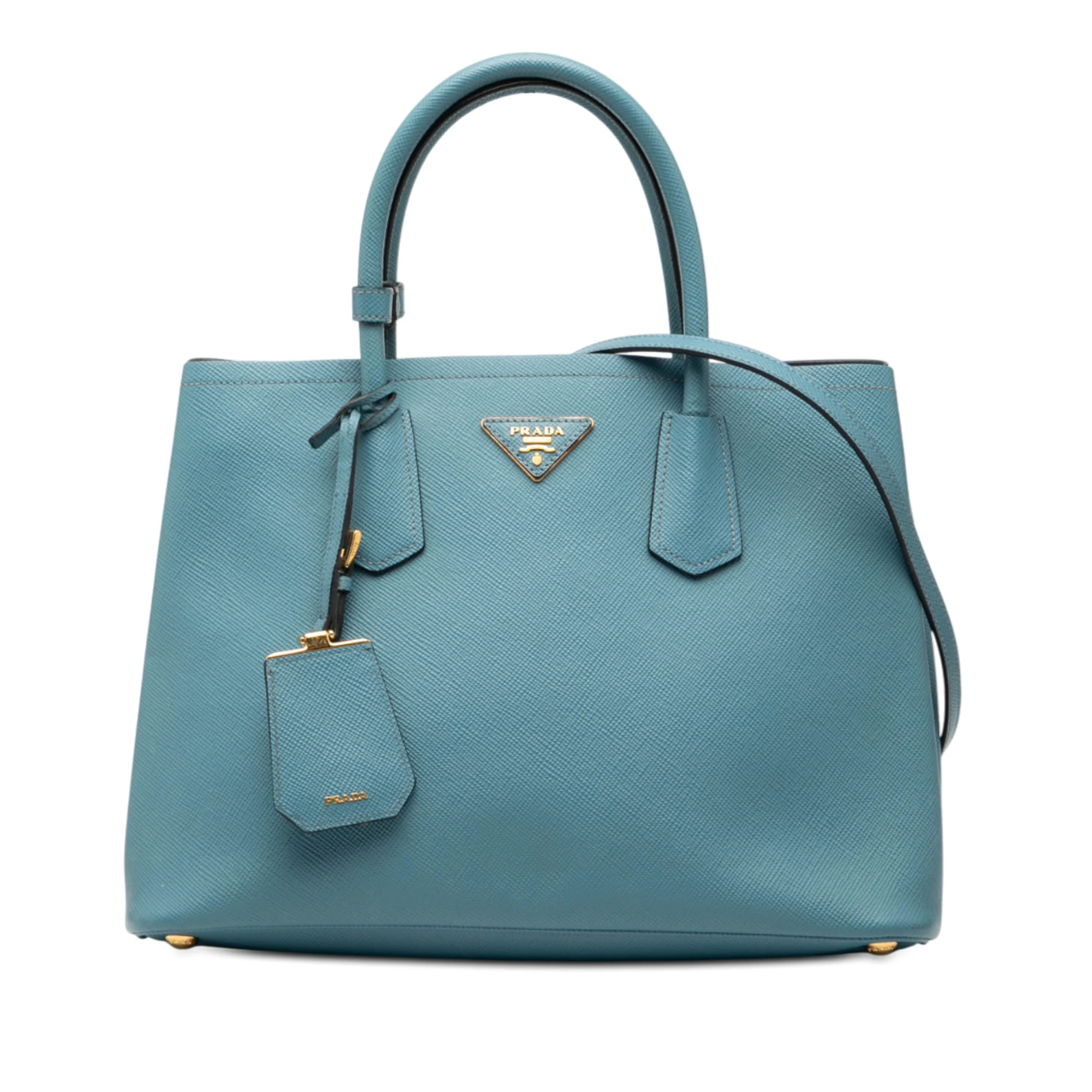 Cuir Double Tote Saffiano Leather Medium