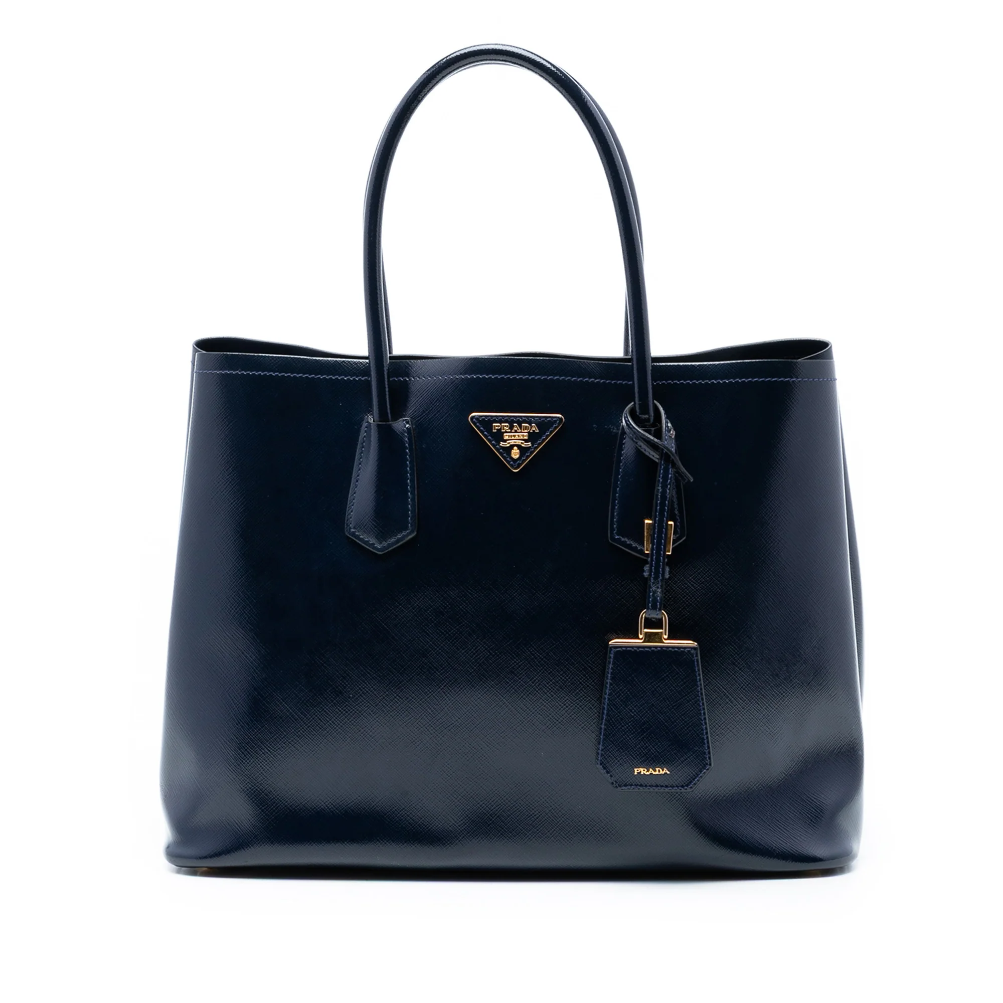 Cuir Double Tote Vernice Saffiano Leather Medium