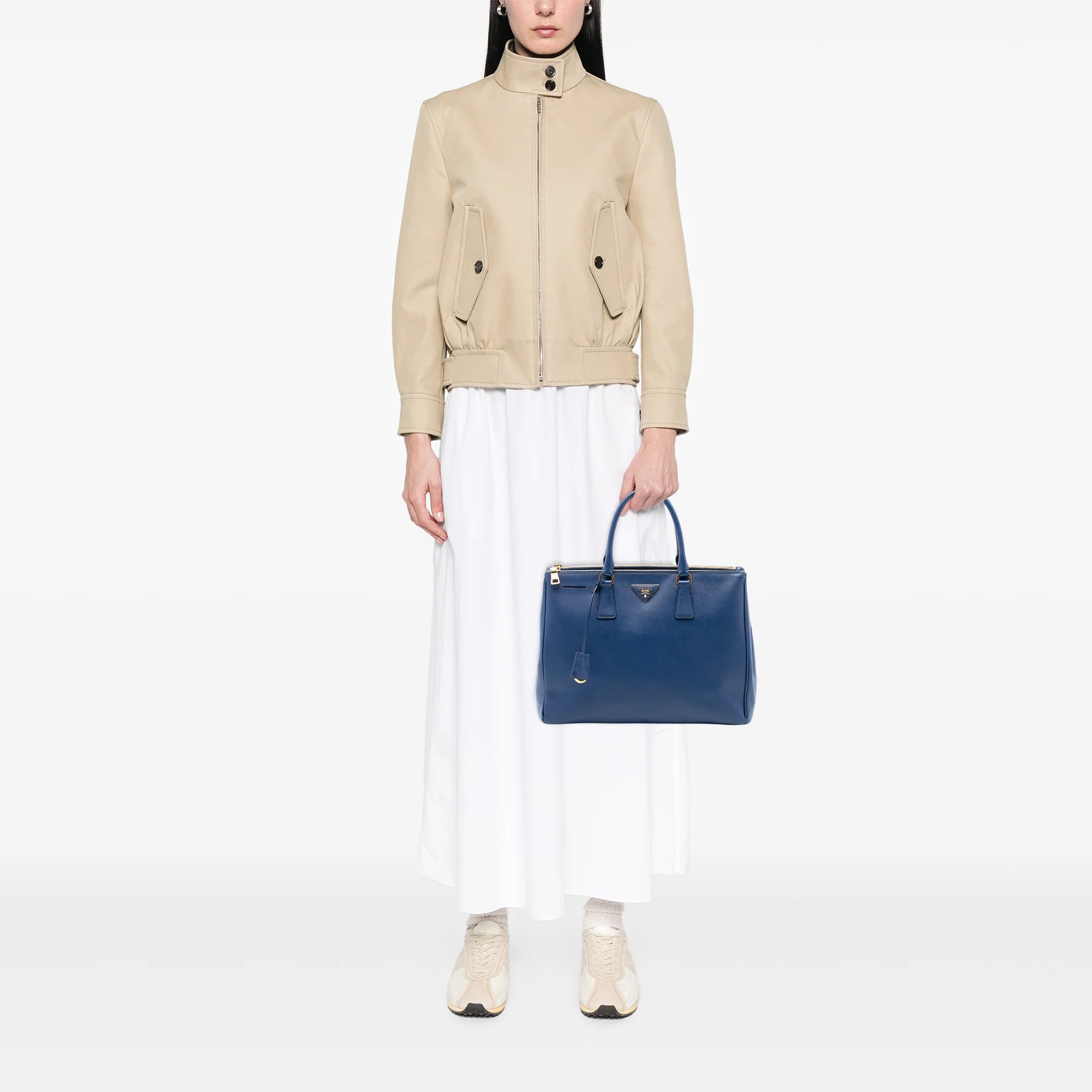 Double Zip Lux Tote Saffiano Leather Large - Image 6