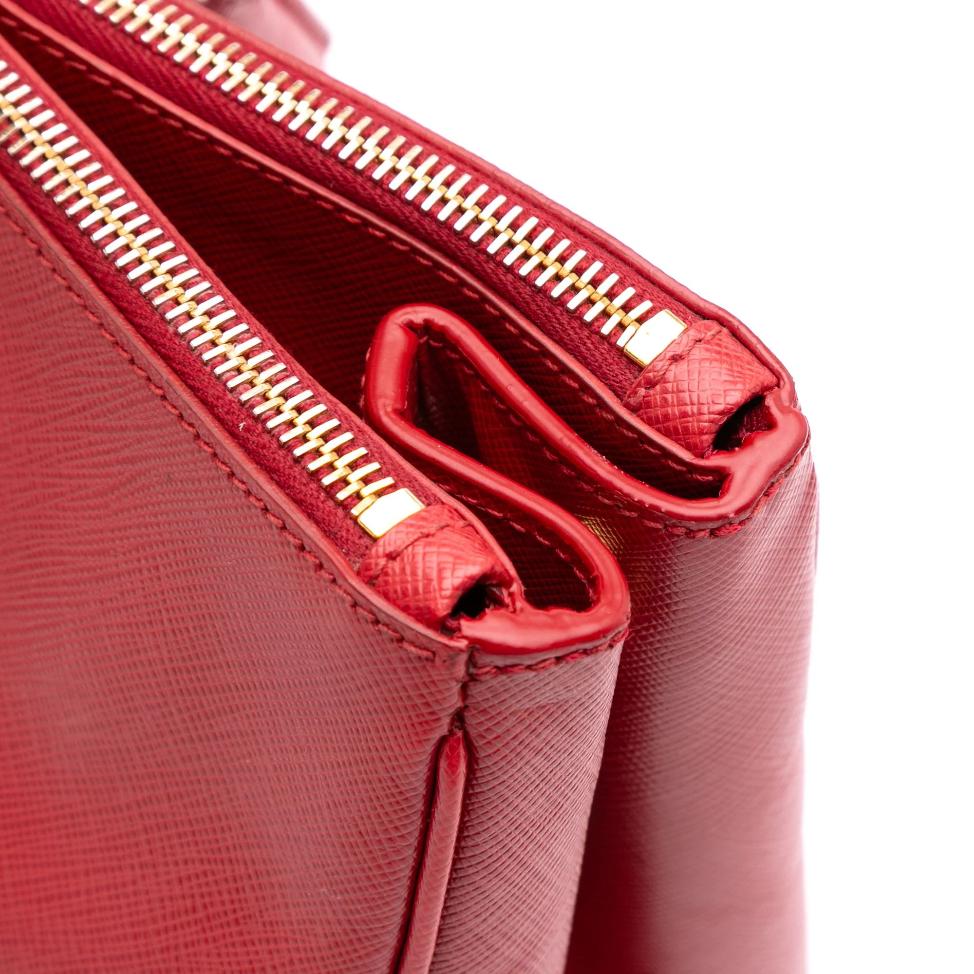 Double Zip Lux Tote Saffiano Leather Large - Image 8
