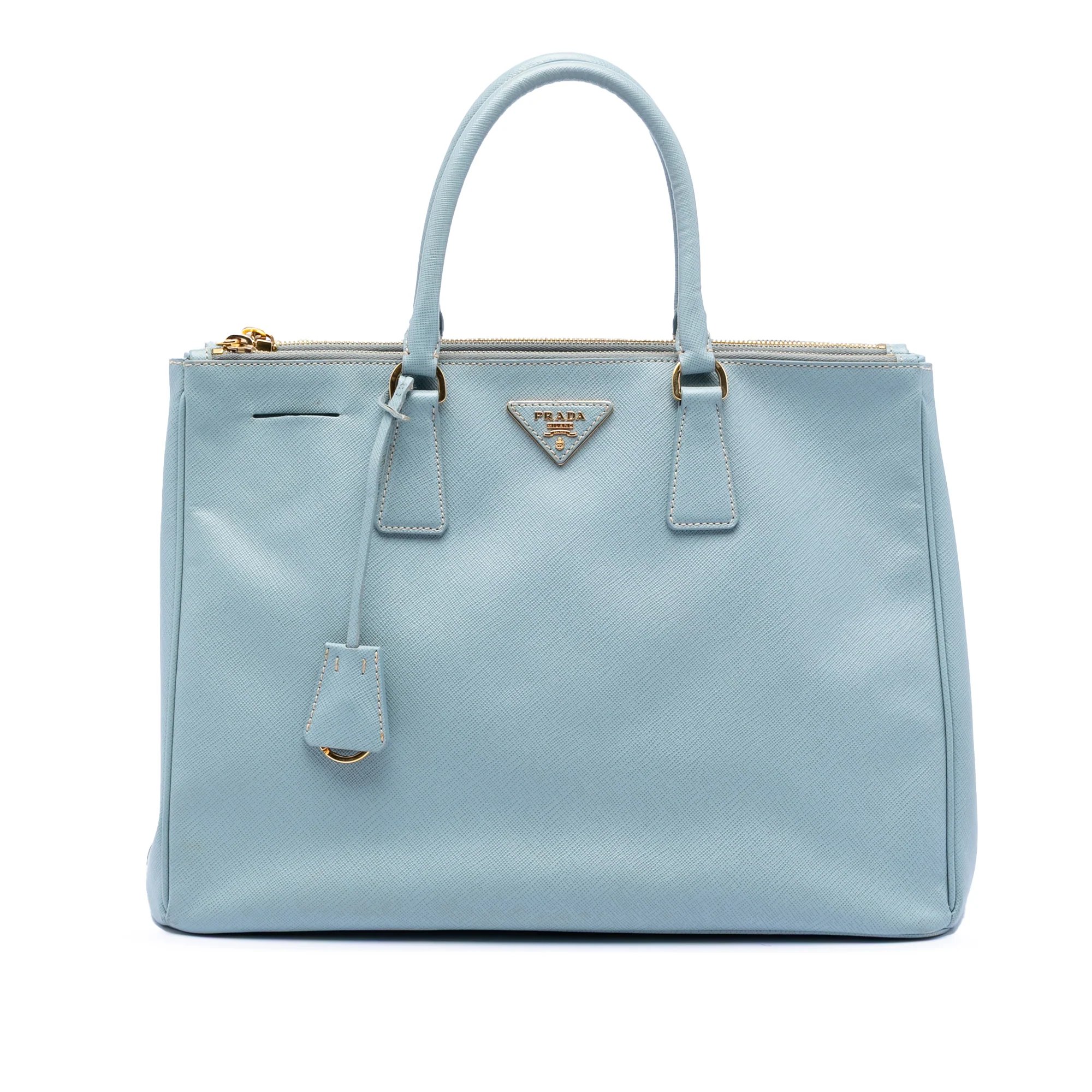 Double Zip Lux Tote Saffiano Leather Large