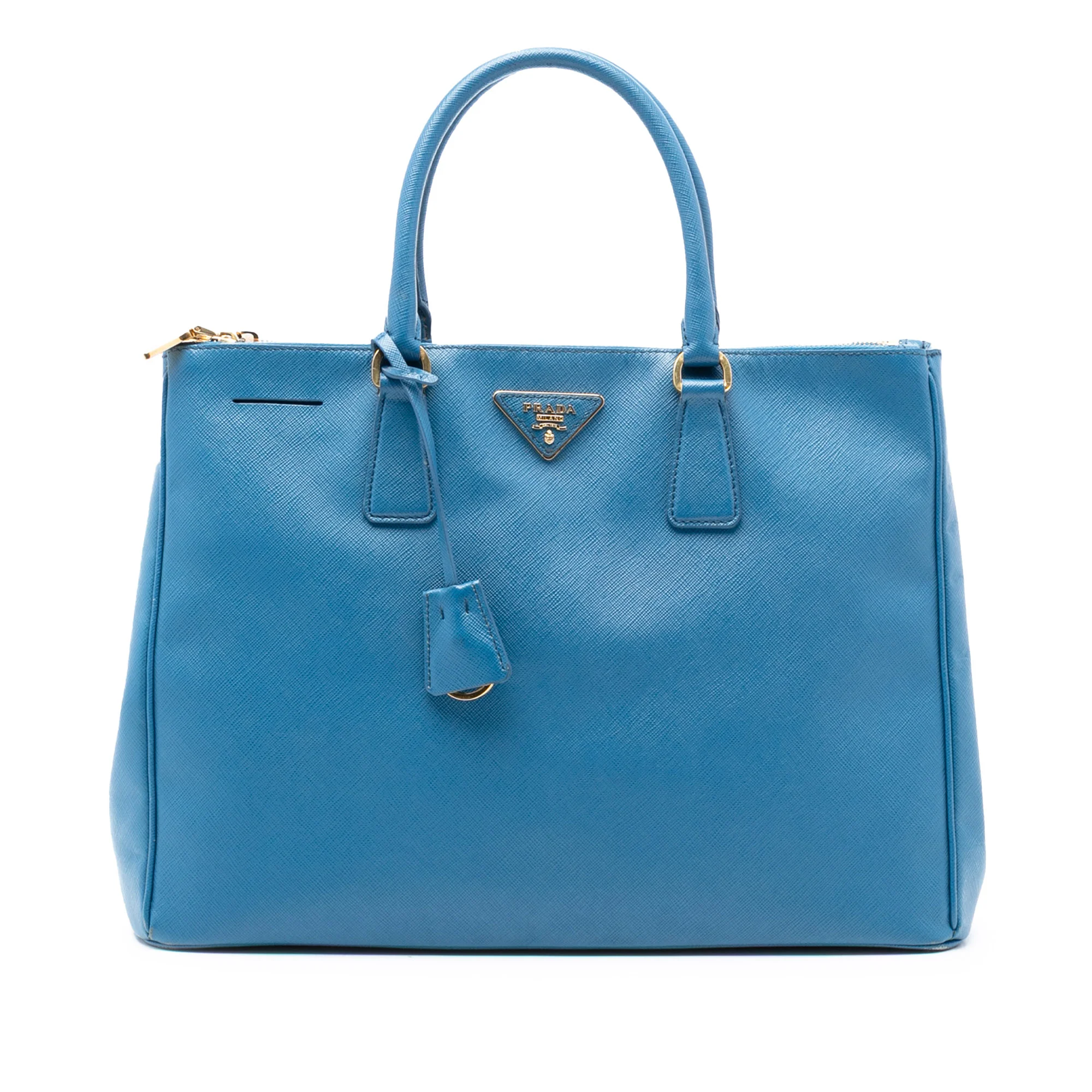 Double Zip Lux Tote Saffiano Leather Large