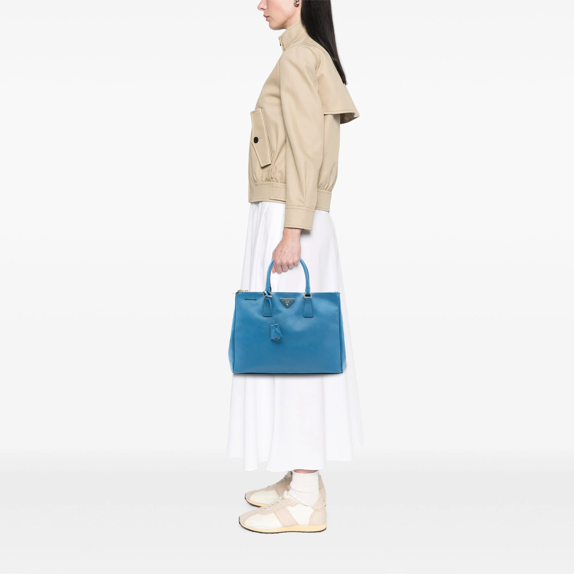 Double Zip Lux Tote Saffiano Leather Large - Image 7