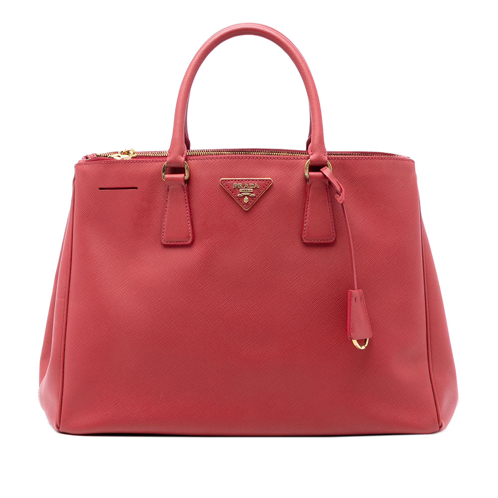 Double Zip Lux Tote Saffiano Leather Medium