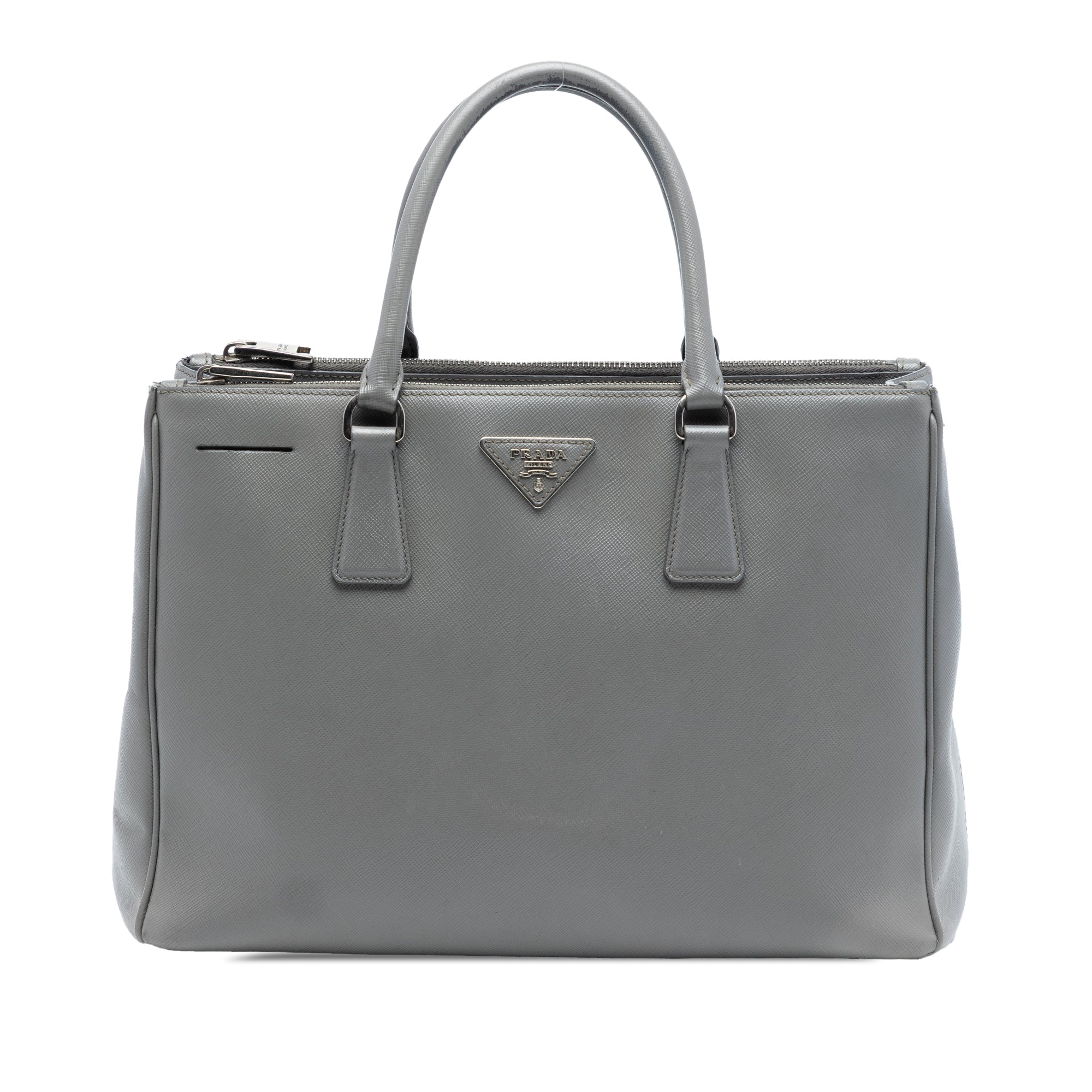 Double Zip Lux Tote Saffiano Leather Medium