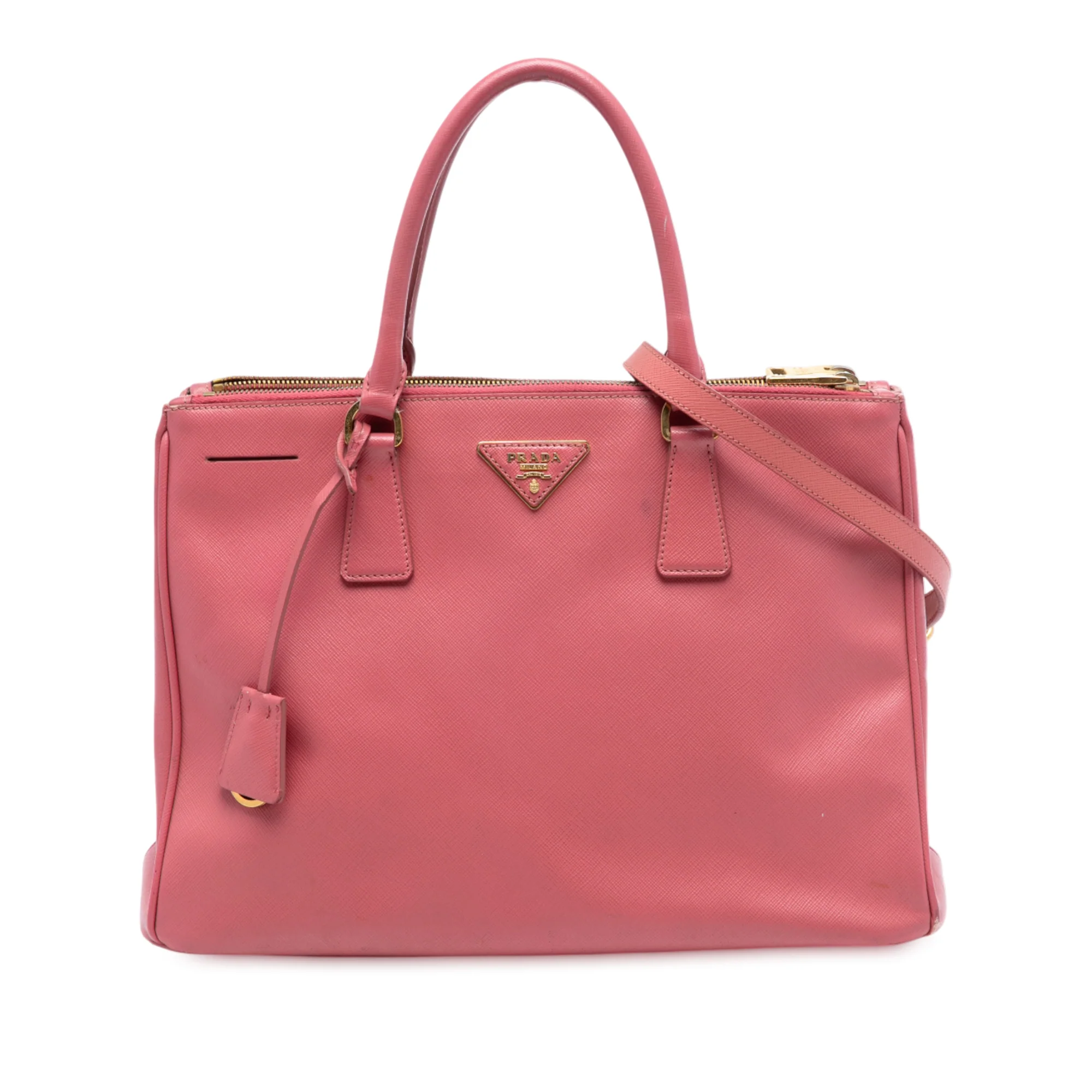 Double Zip Lux Tote Saffiano Leather Medium
