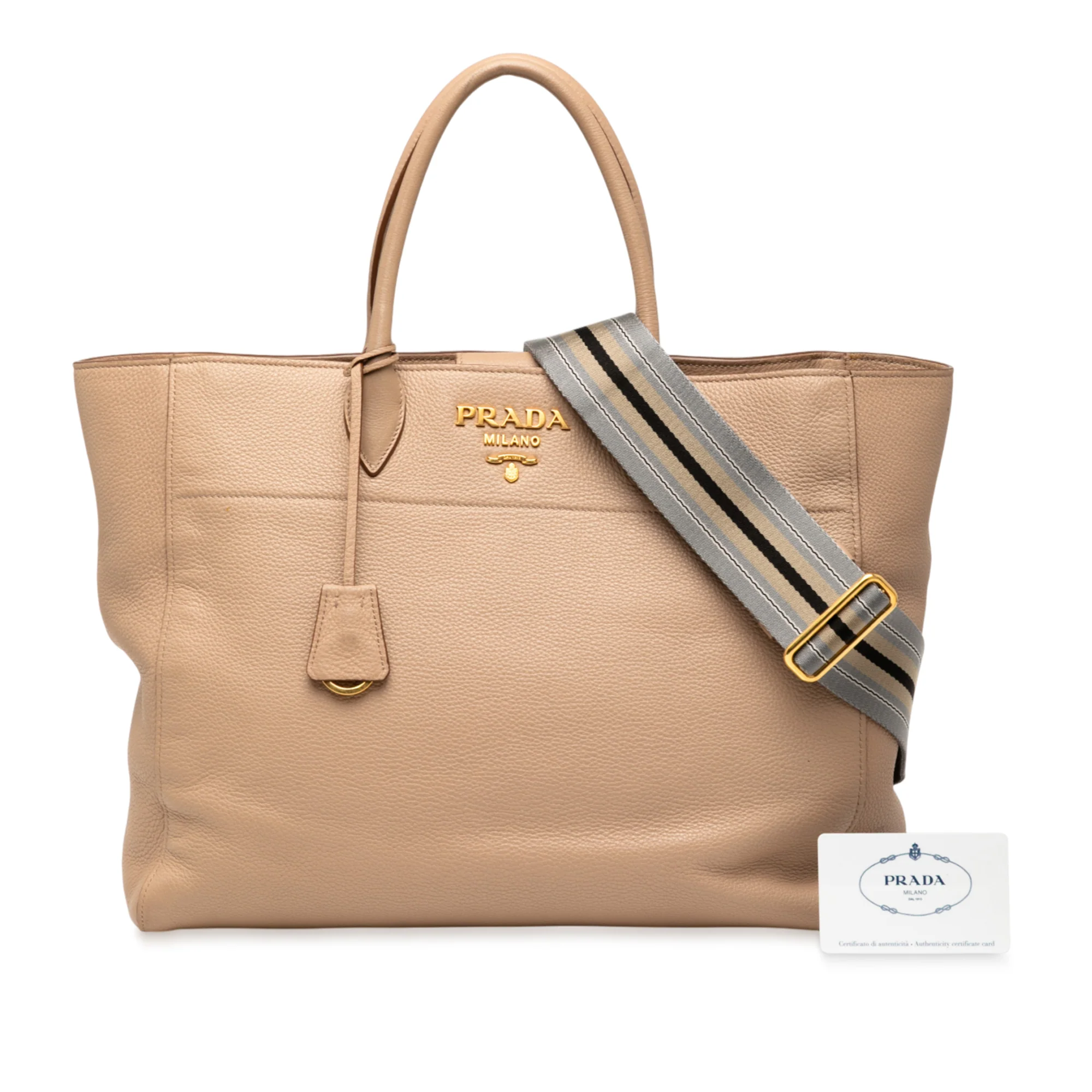 Dual Strap Convertible Open Tote Vitello Daino Medium - Image 7
