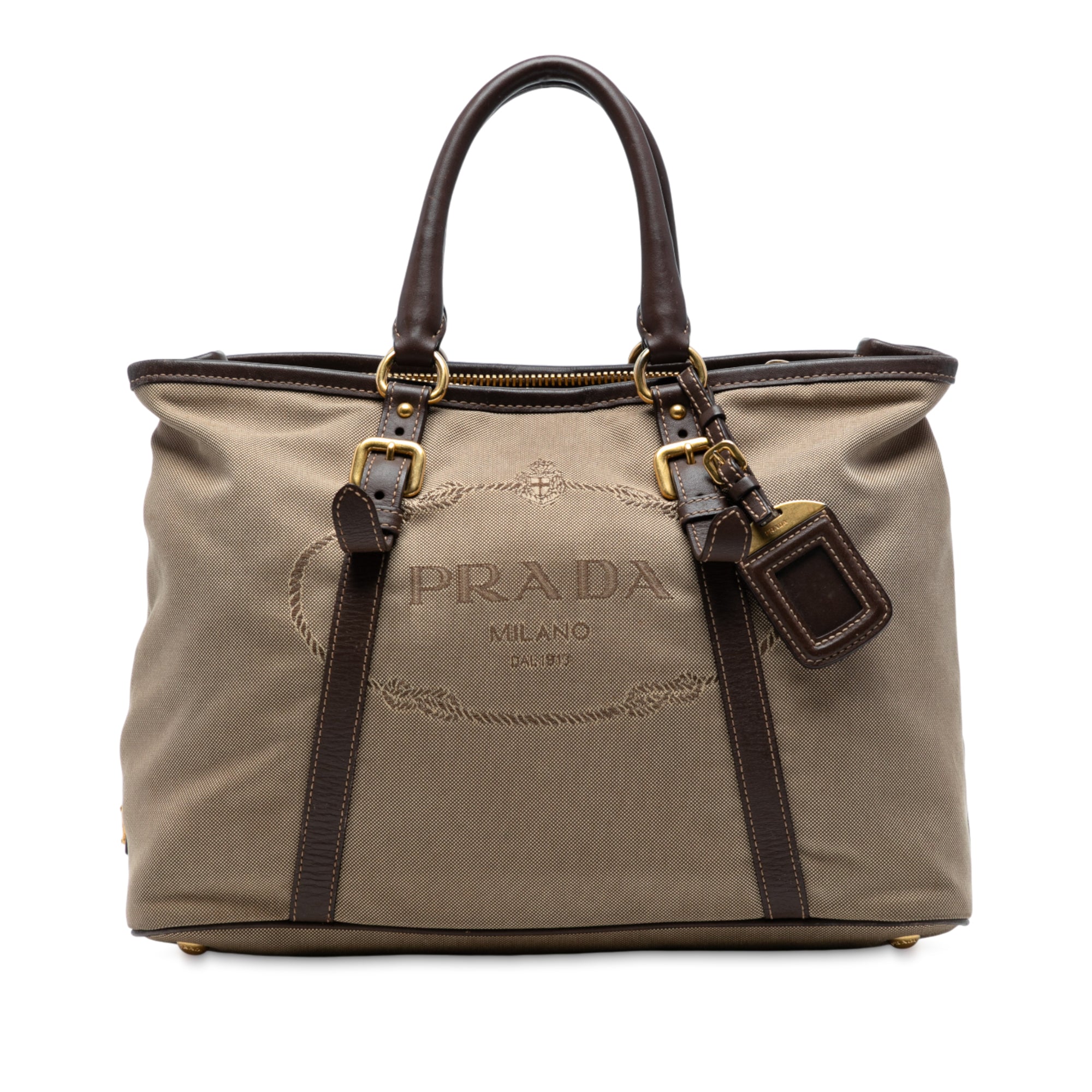 Logo Convertible Tote Canvas with Leather Medium