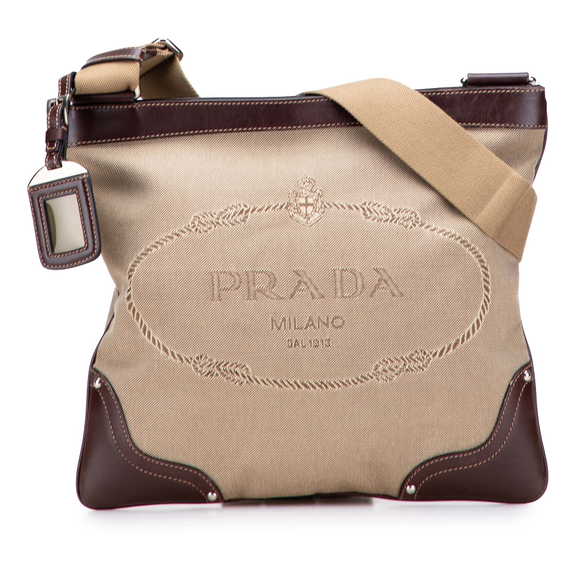 Logo Messenger Bag Canvas with Leather Medium
