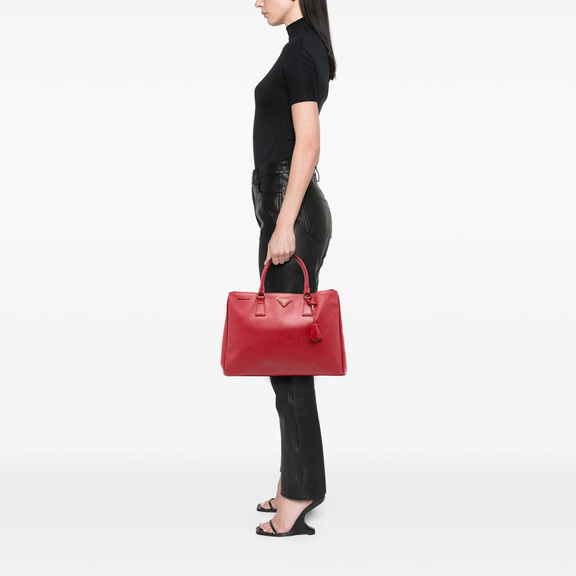 Lux Open Tote Saffiano Leather Large - Image 6