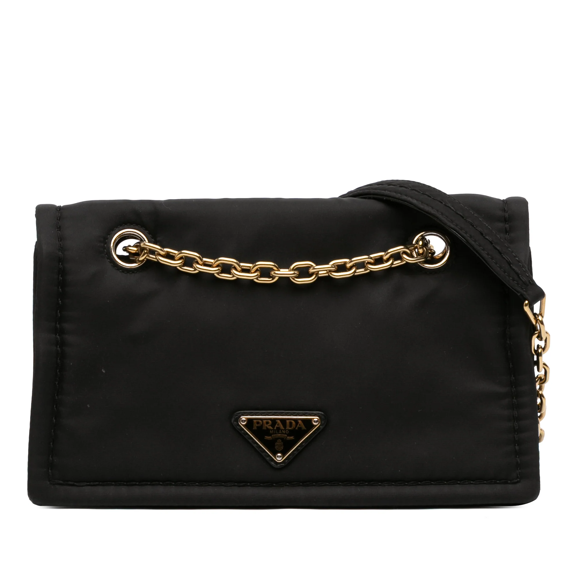 Padded Chain Flap Bag Tessuto Medium