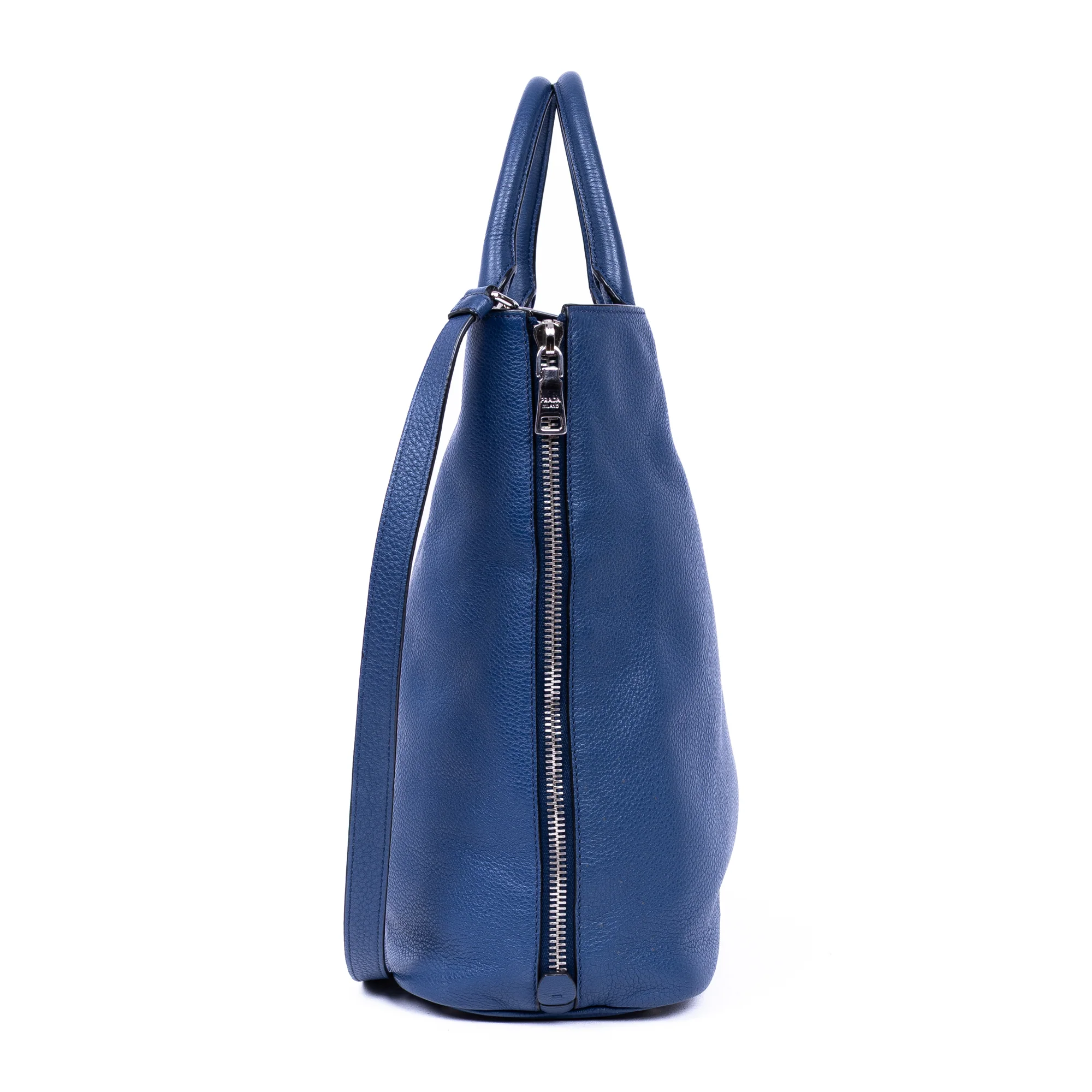 Side Zip Convertible Tote Vitello Daino Large - Image 4