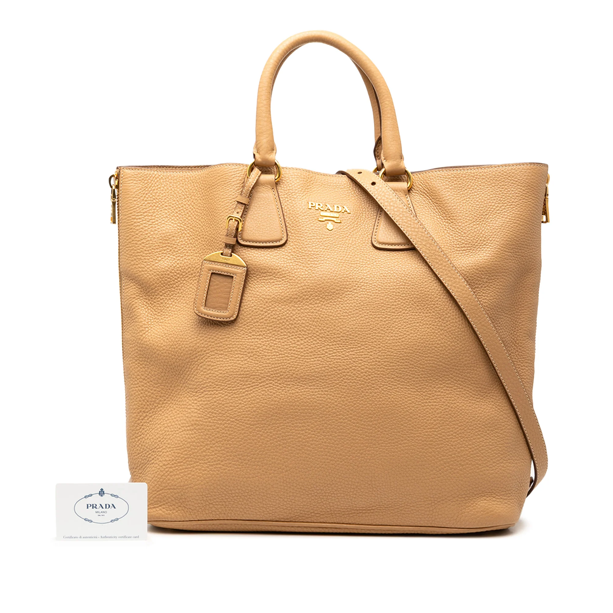 Side Zip Convertible Tote Vitello Daino Large - Image 7