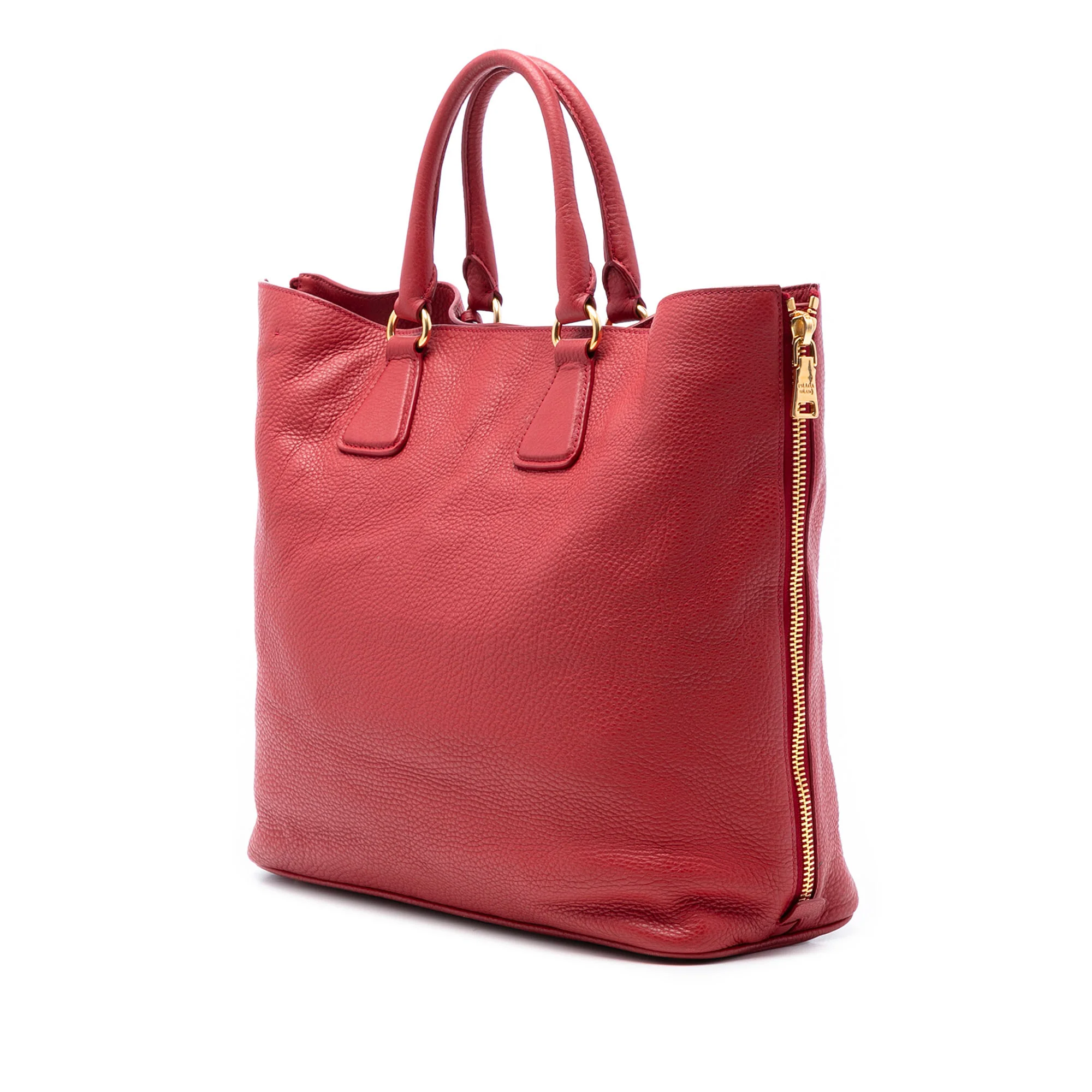 Side Zip Convertible Tote Vitello Daino Large - Image 2