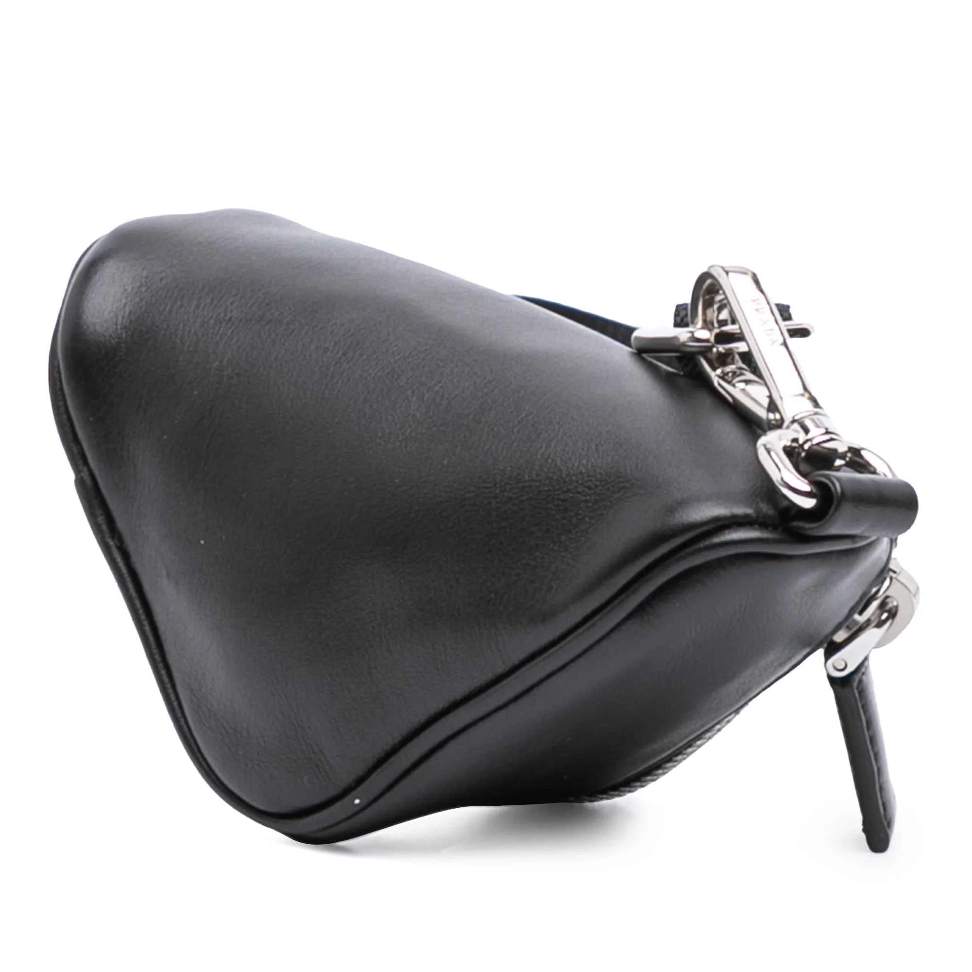 Triangle Logo Zip Crossbody Bag Leather Small - Image 2