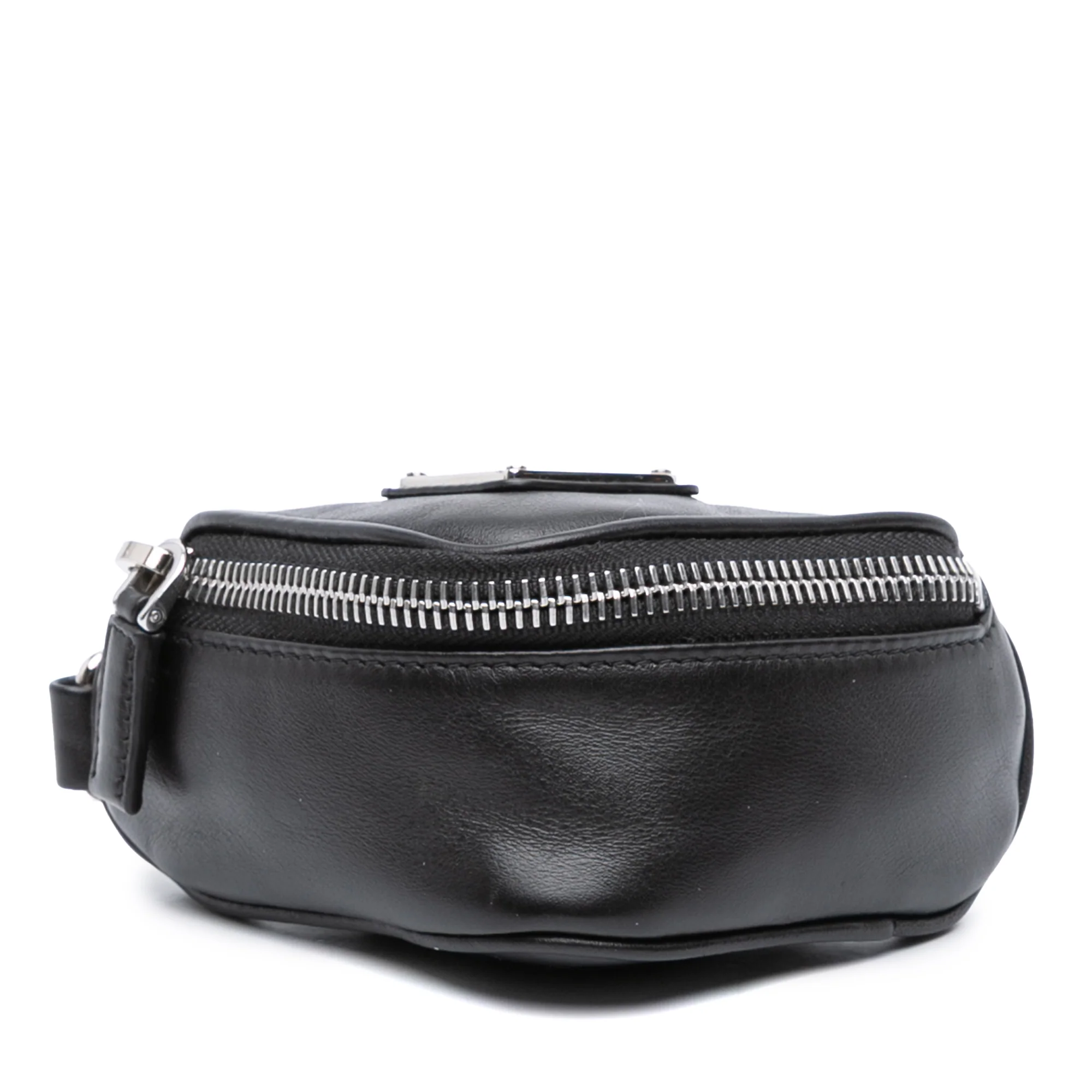 Triangle Logo Zip Crossbody Bag Leather Small - Image 3