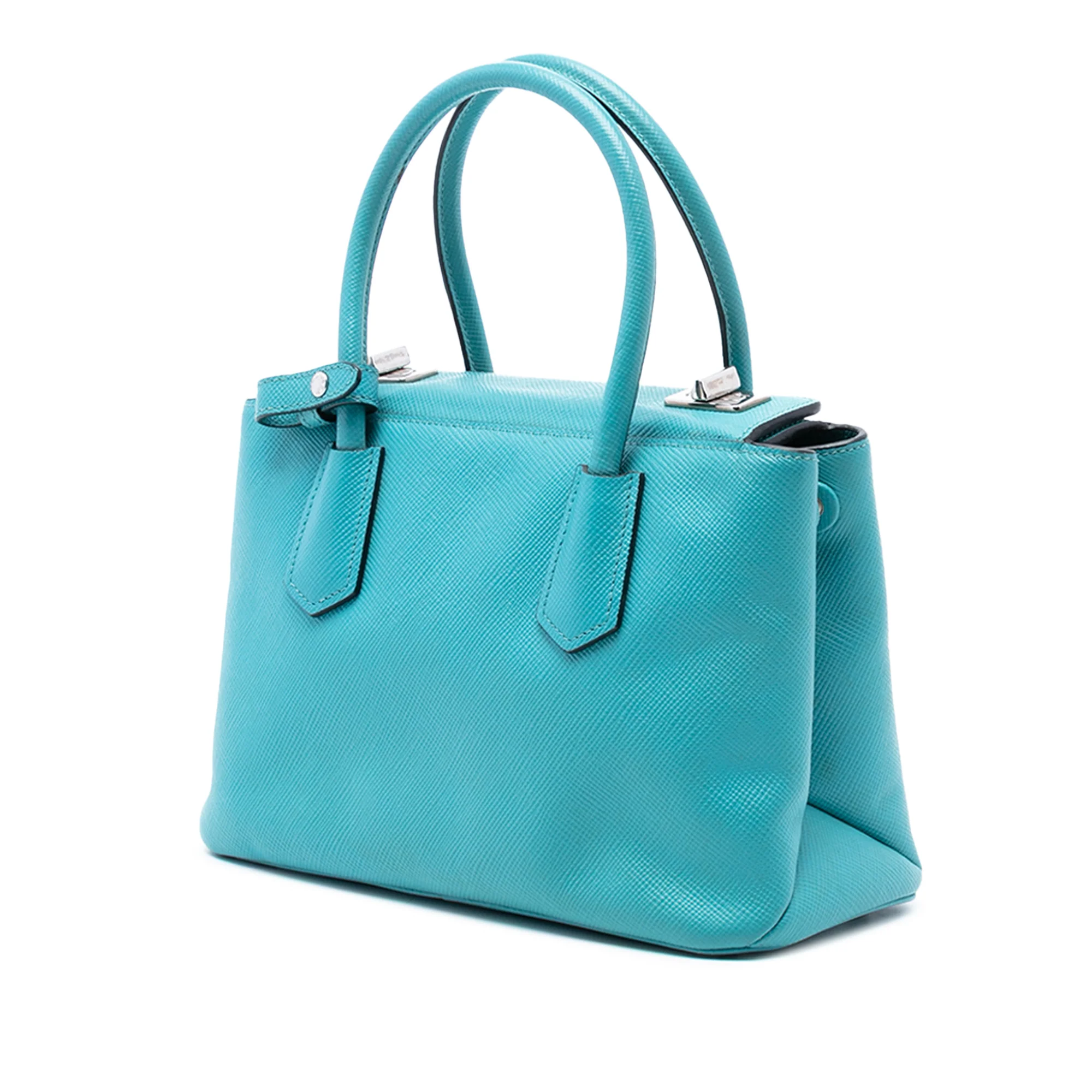 Turnlock Cuir Twin Tote Saffiano Leather Small - Image 2