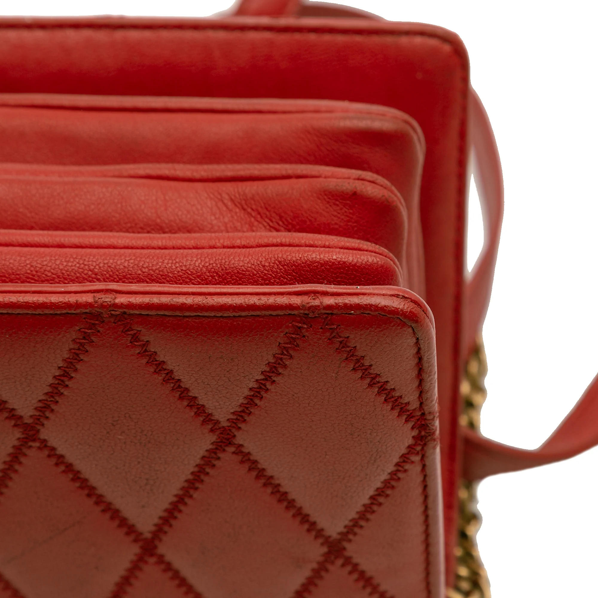 Angie Chain Shoulder Bag Quilted Leather Small - Image 9