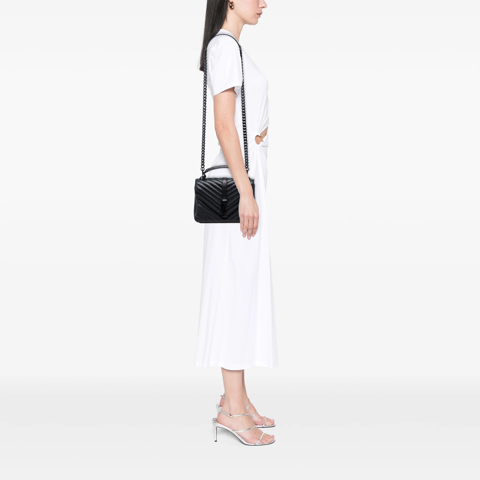 Classic Monogram College Bag Matelasse Chevron Leather Medium - Image 7
