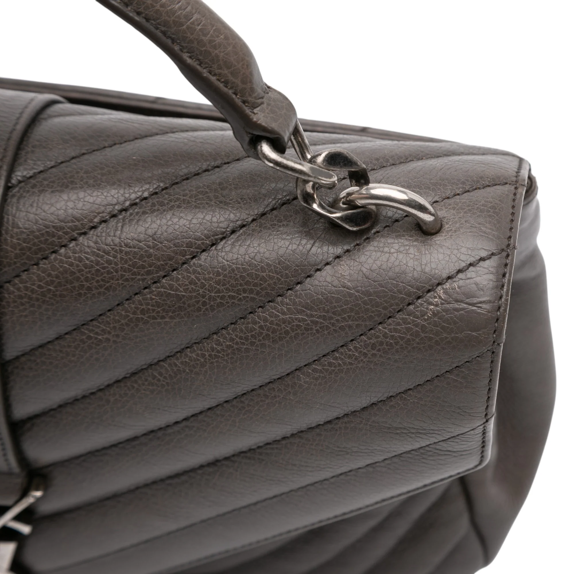 Classic Monogram College Bag Matelasse Chevron Leather Medium - Image 8