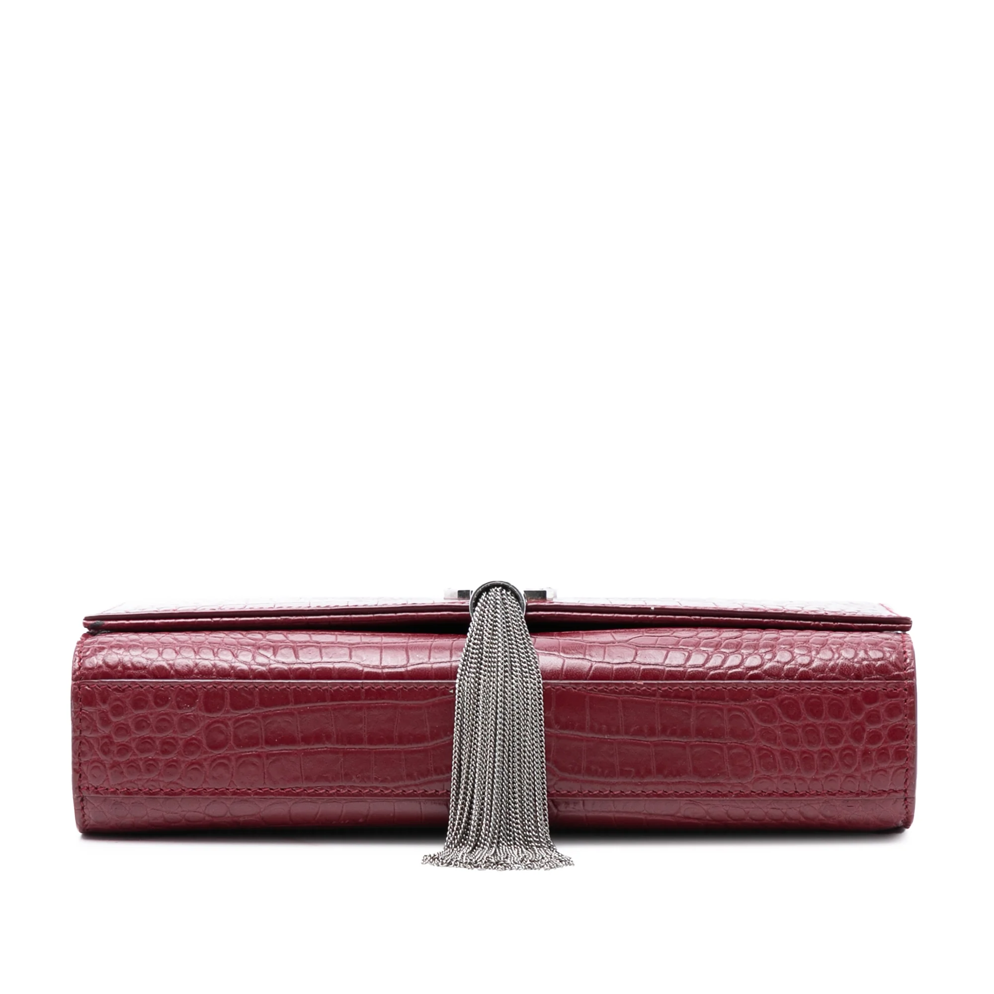 Classic Monogram Tassel Crossbody Bag Crocodile Embossed Leather Medium - Image 3