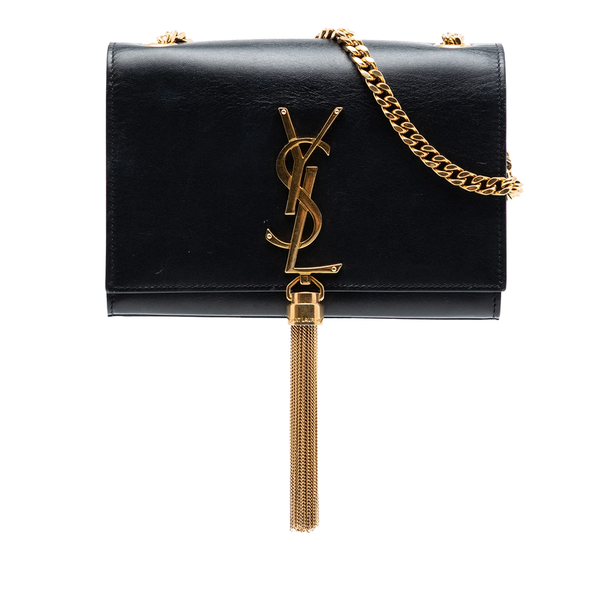 Classic Monogram Tassel Crossbody Bag Leather Small