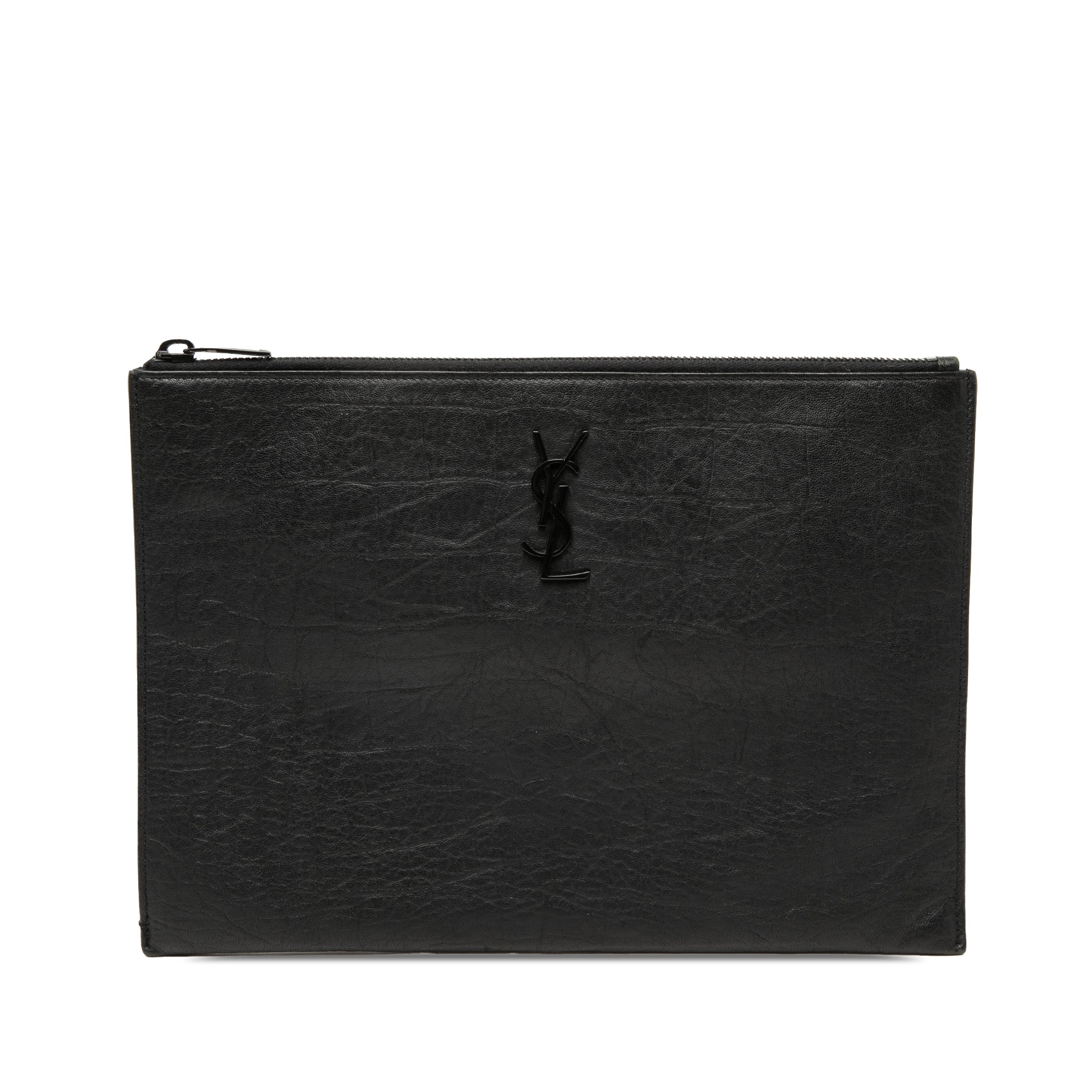 Classic Monogram Zip Pouch Leather Medium