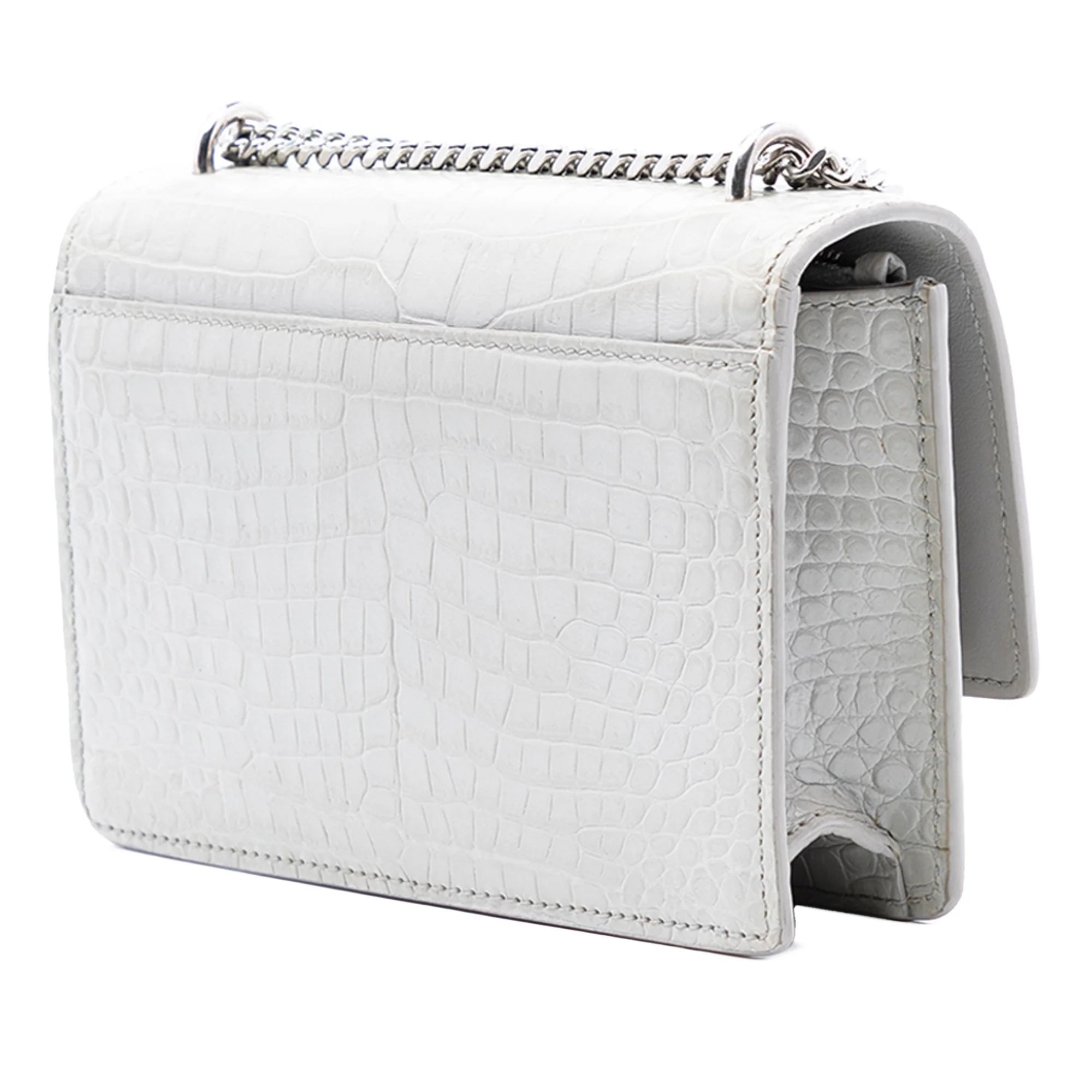 Sunset Chain Wallet Crocodile Embossed Leather - Image 2