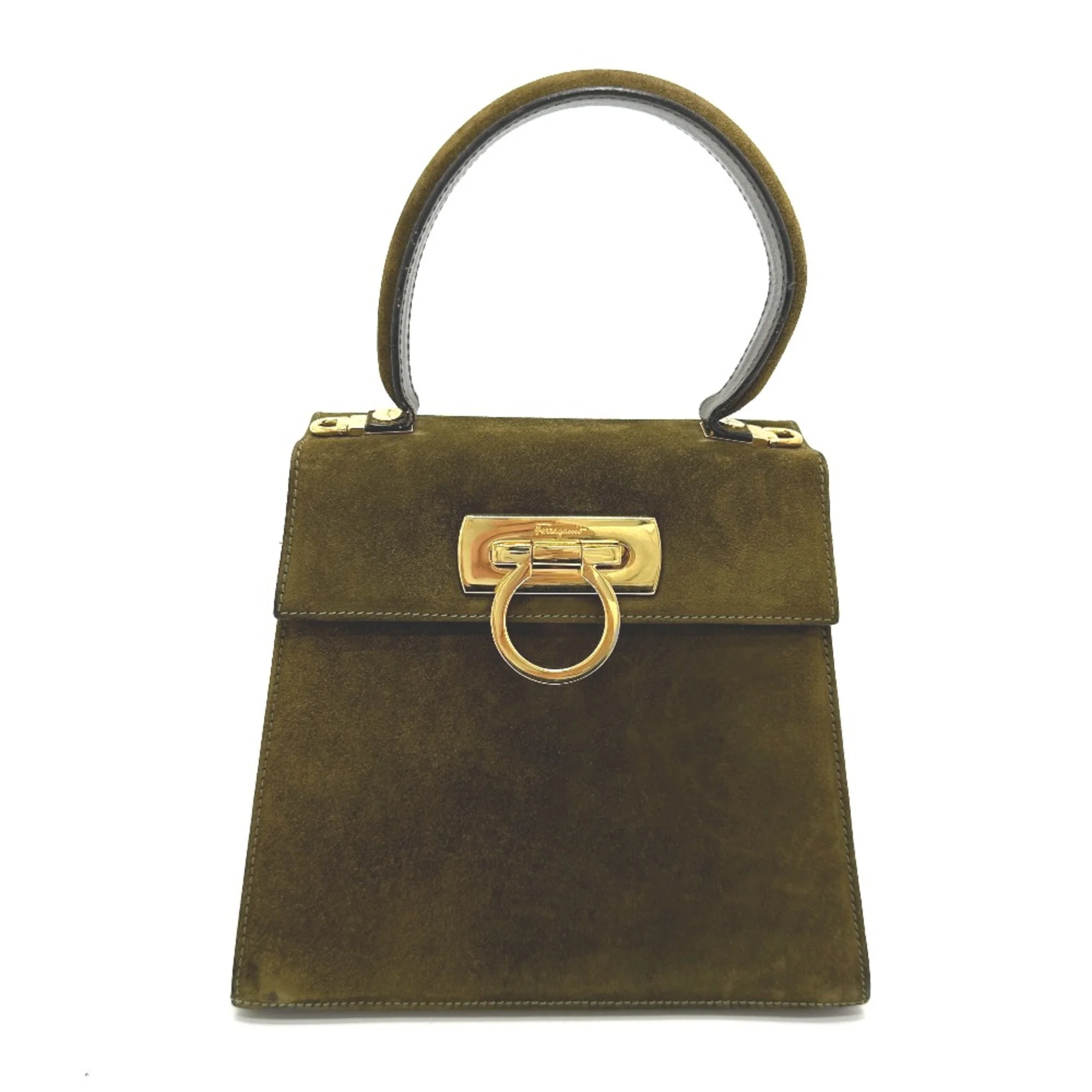 Gancini Convertible Top Handle Bag Leather Mini