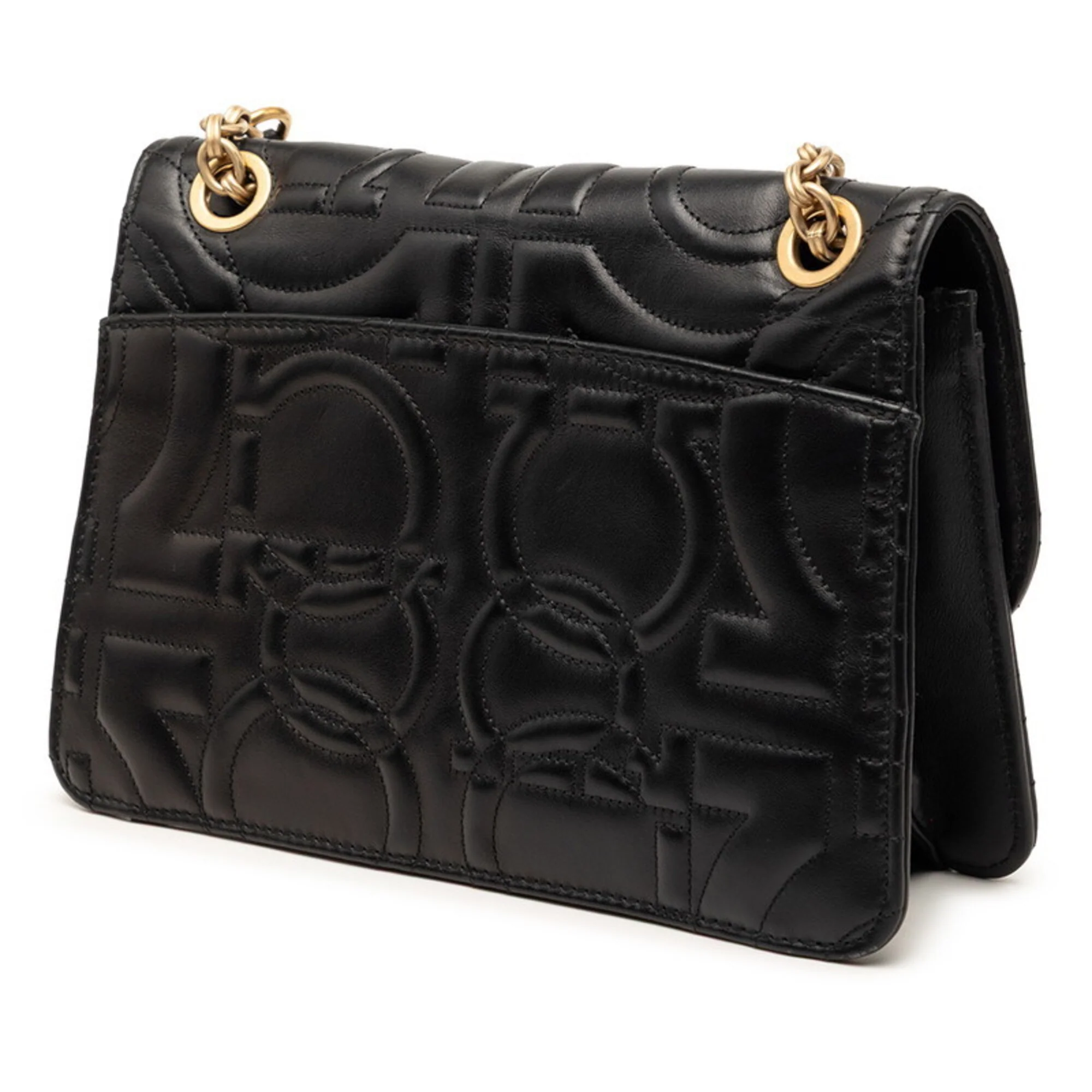 Gancini Turnlock Flap Bag Gancini Quilted Leather Medium - Image 2
