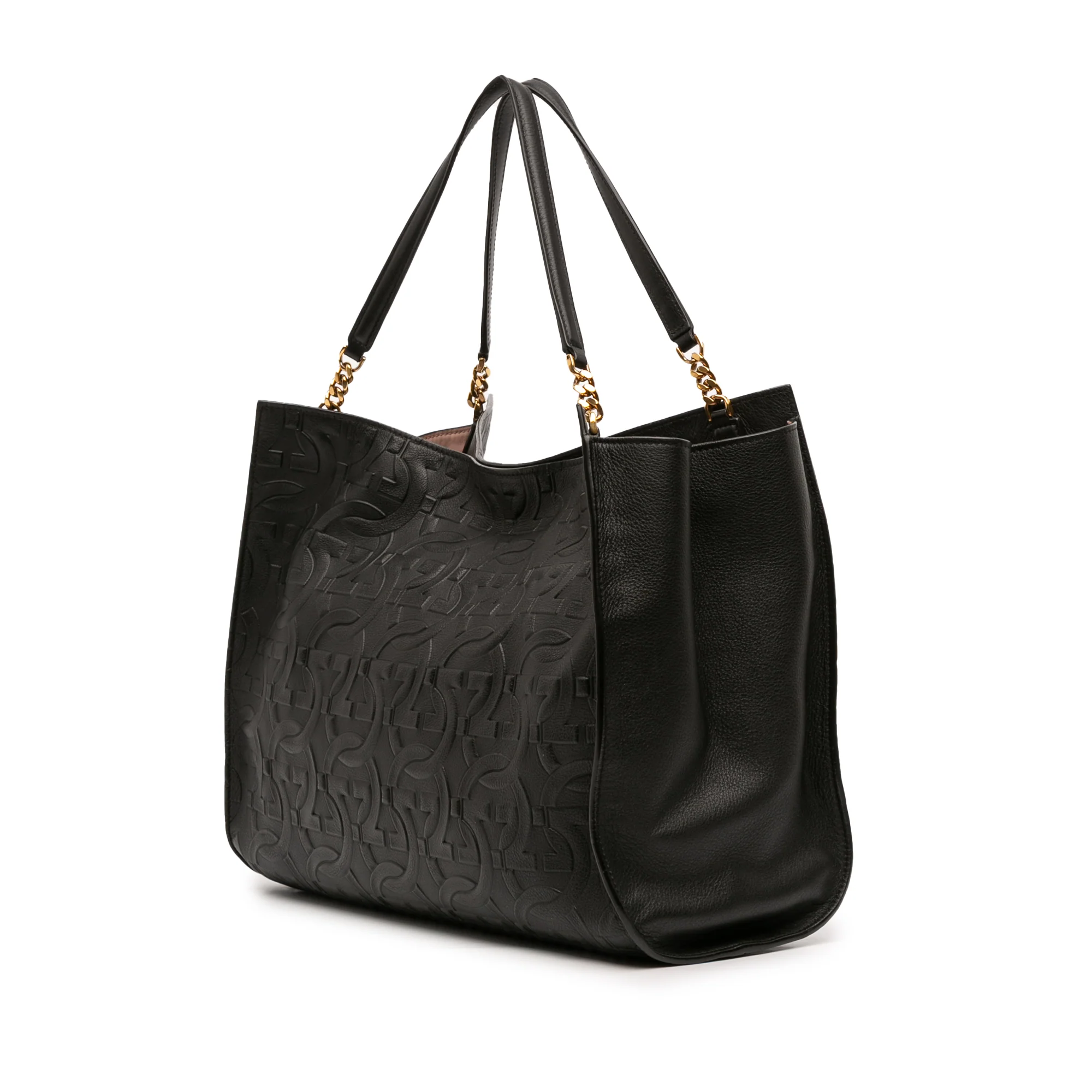 Trifolio Tote Gancini Embossed Leather Large - Image 2