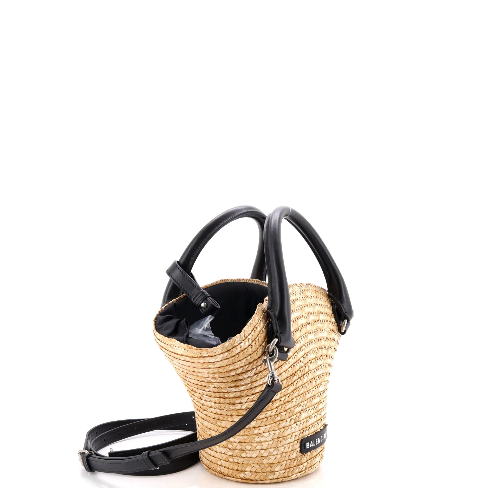 Basket Tote Woven Raffia Small - Image 2